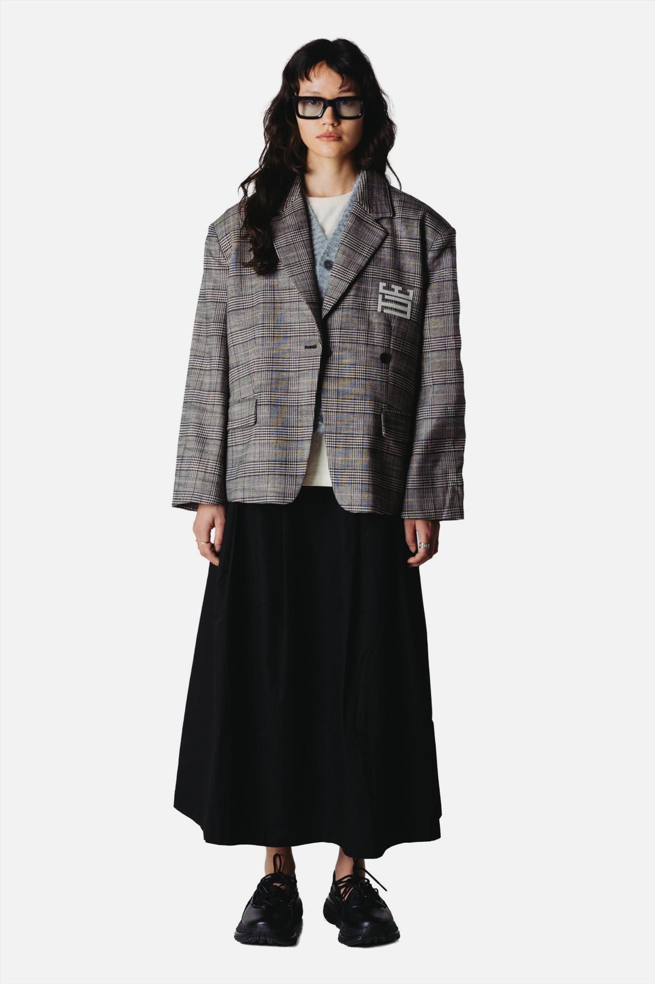 WOODBIRD - Zwarte Yun Check blazer