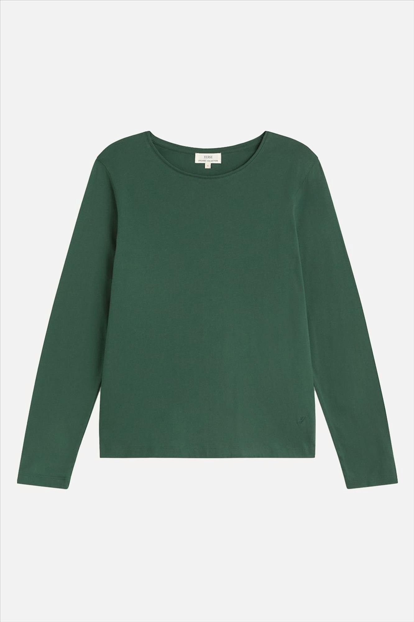 YERSE - Donkergroene Basic longsleeve