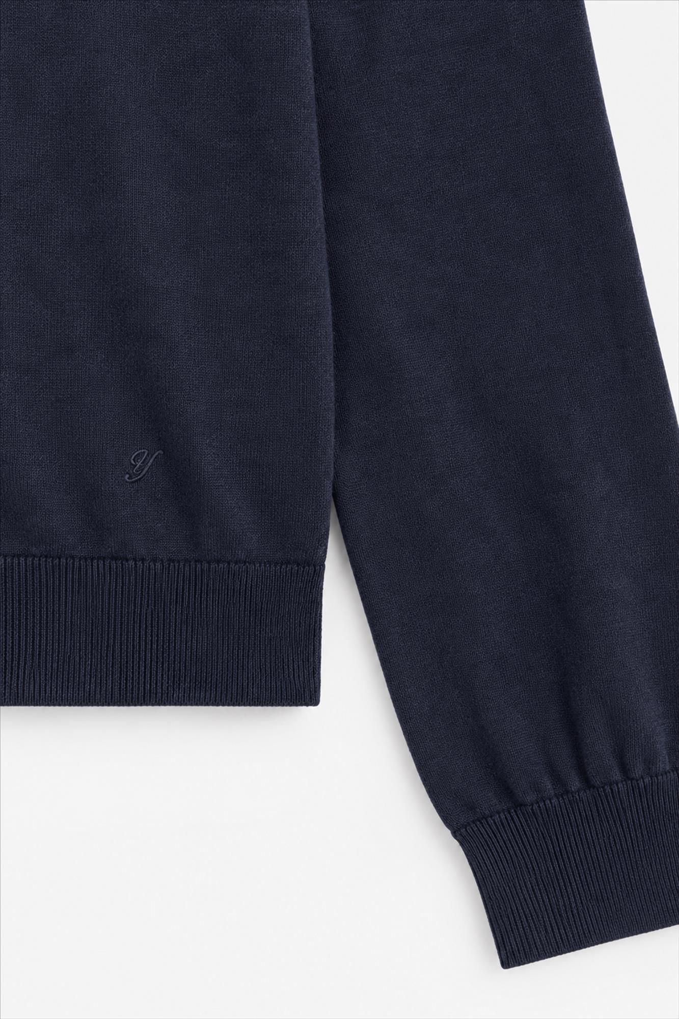 YERSE - Donkerblauwe Fine Knit cardigan