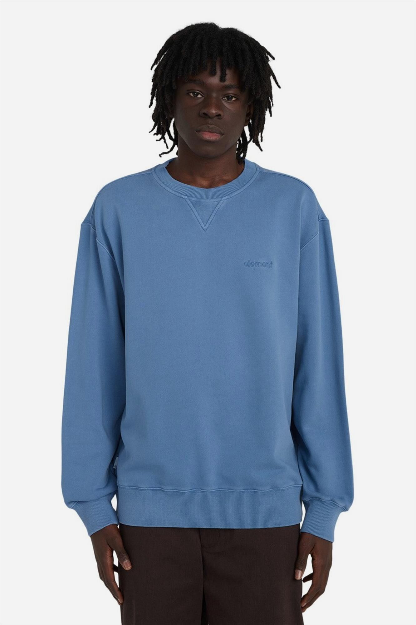 Element - Lichtblauwe Lowcase Pigment sweater
