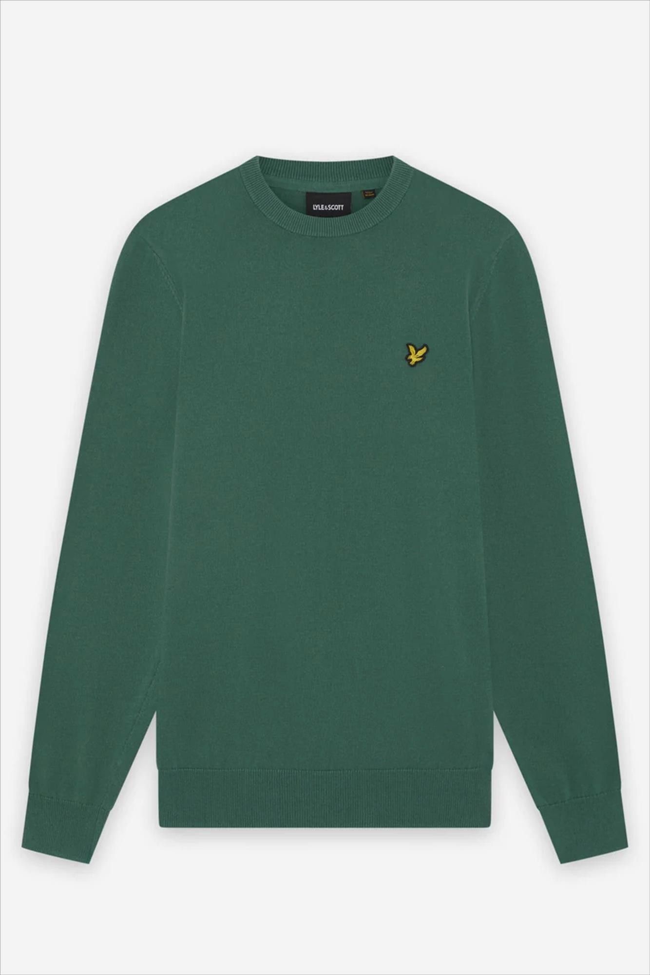 Lyle & Scott - Groene Crew Neck trui