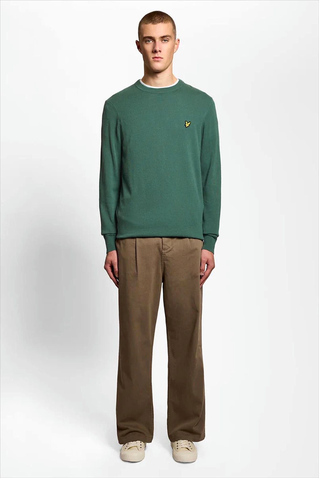 Lyle & Scott - Groene Crew Neck trui