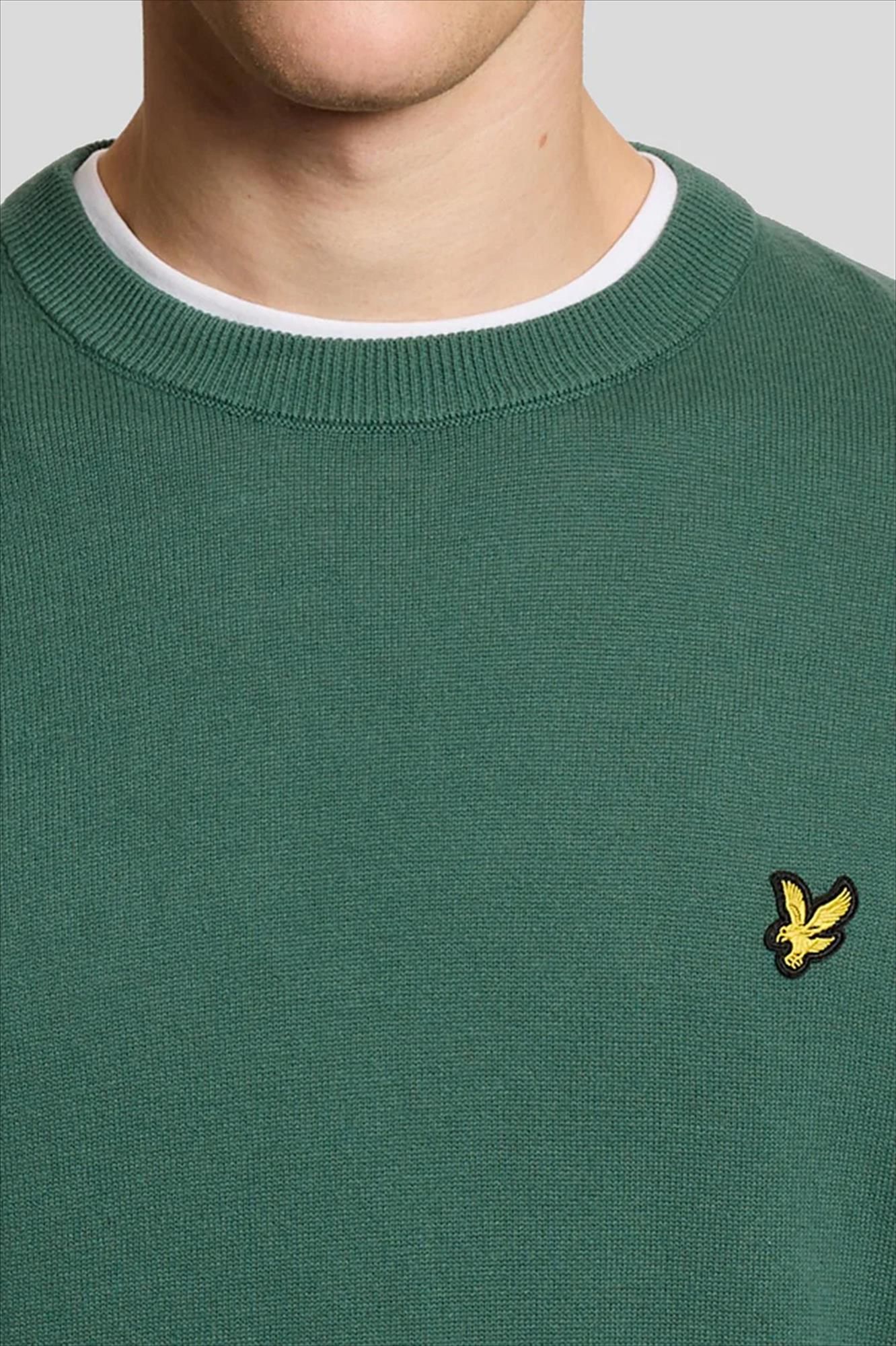 Lyle & Scott - Groene Crew Neck trui