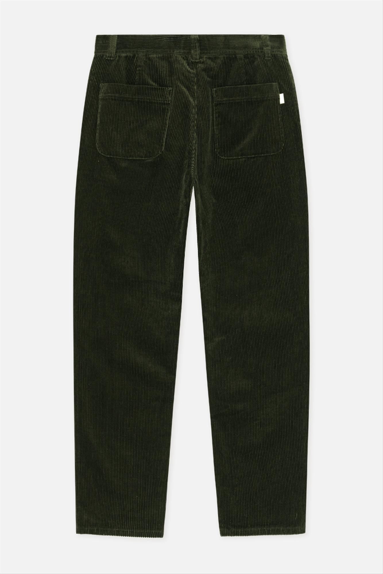 LES DEUX  - Donkergroene Corduroy tapered broek