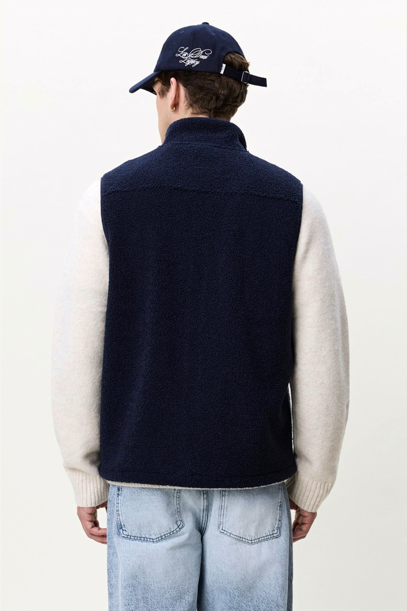 LES DEUX  - Donkerblauw Patch Teddy vestje