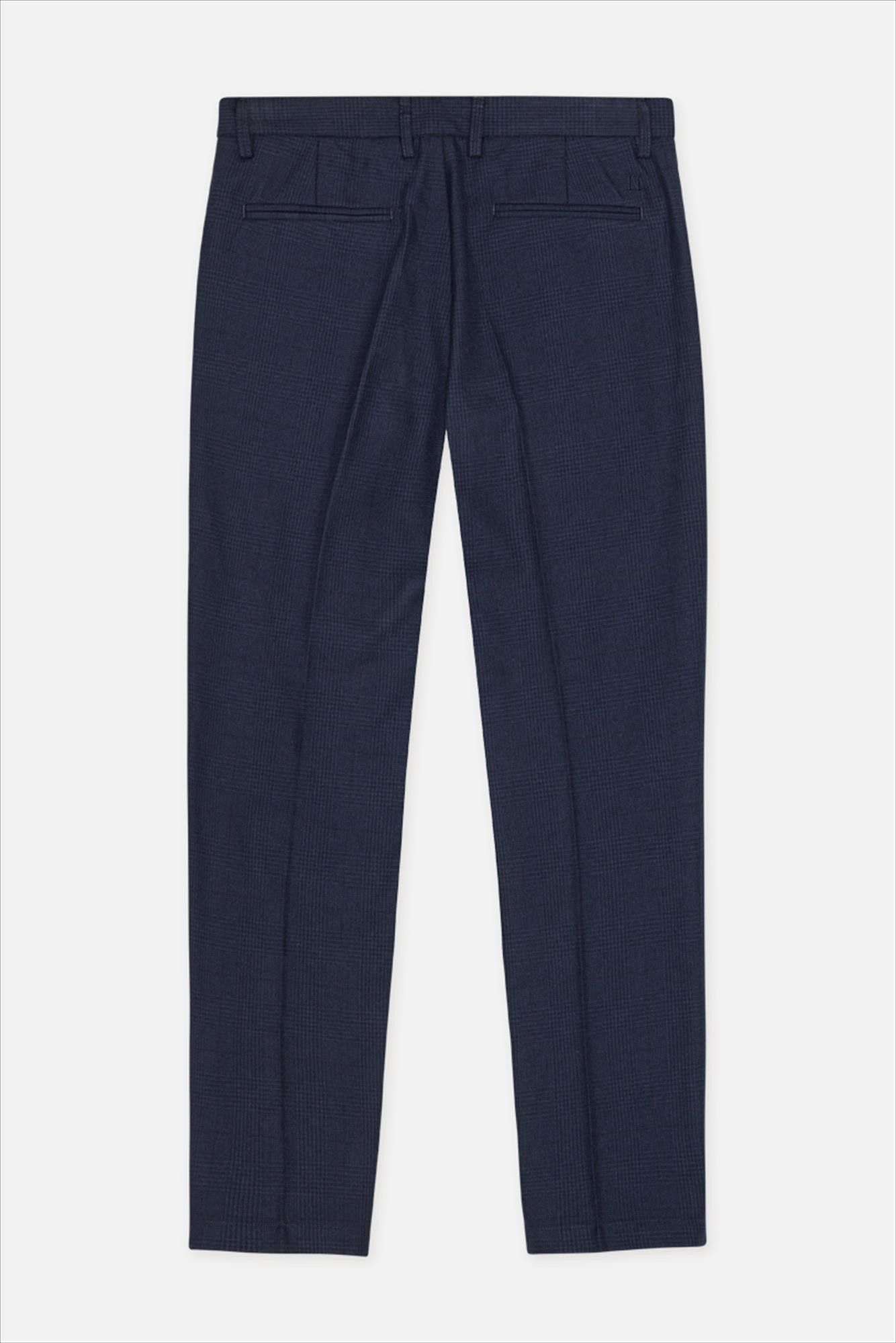 LES DEUX  - Donkerblauwe Como Houndstooth broek
