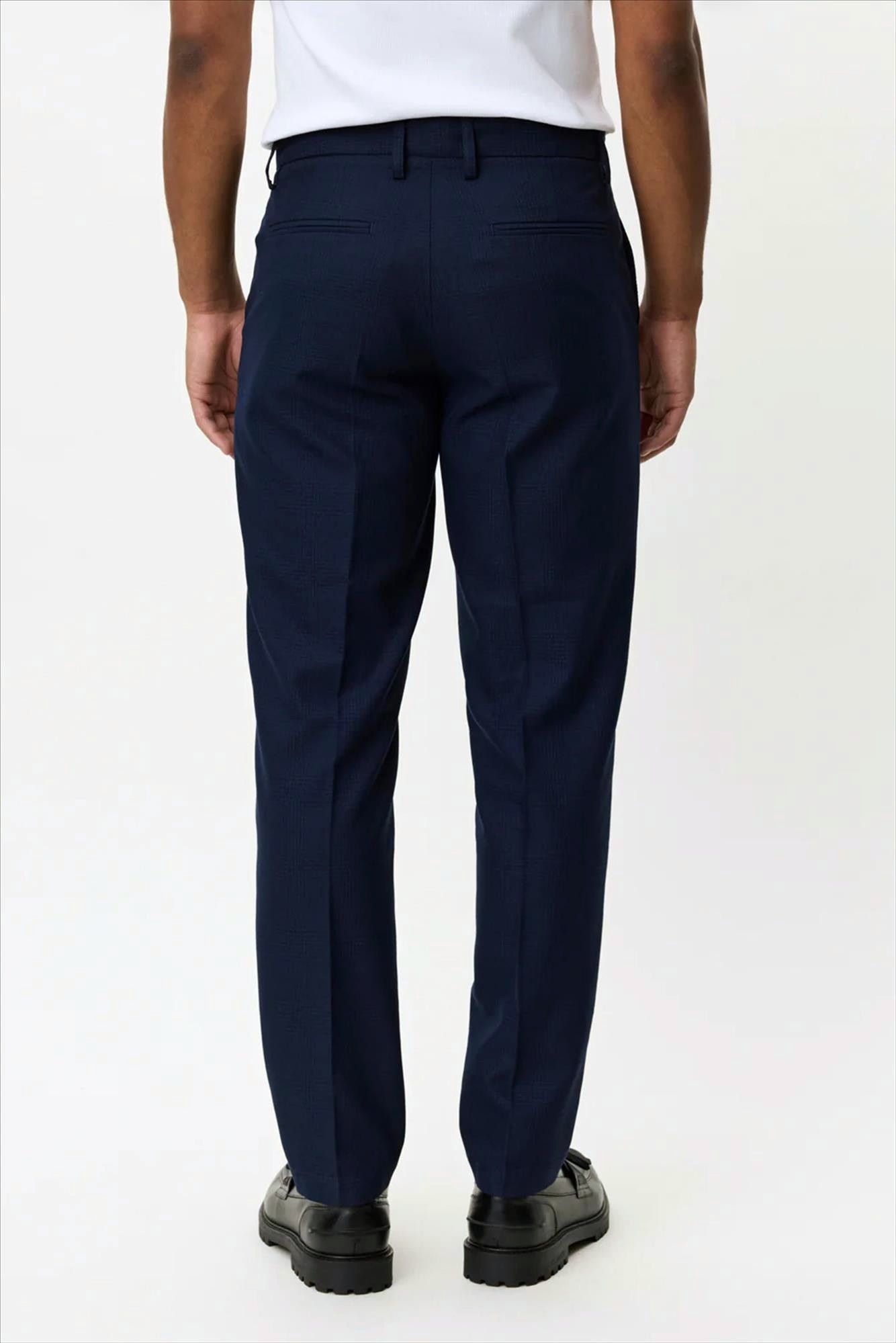 LES DEUX  - Donkerblauwe Como Houndstooth broek