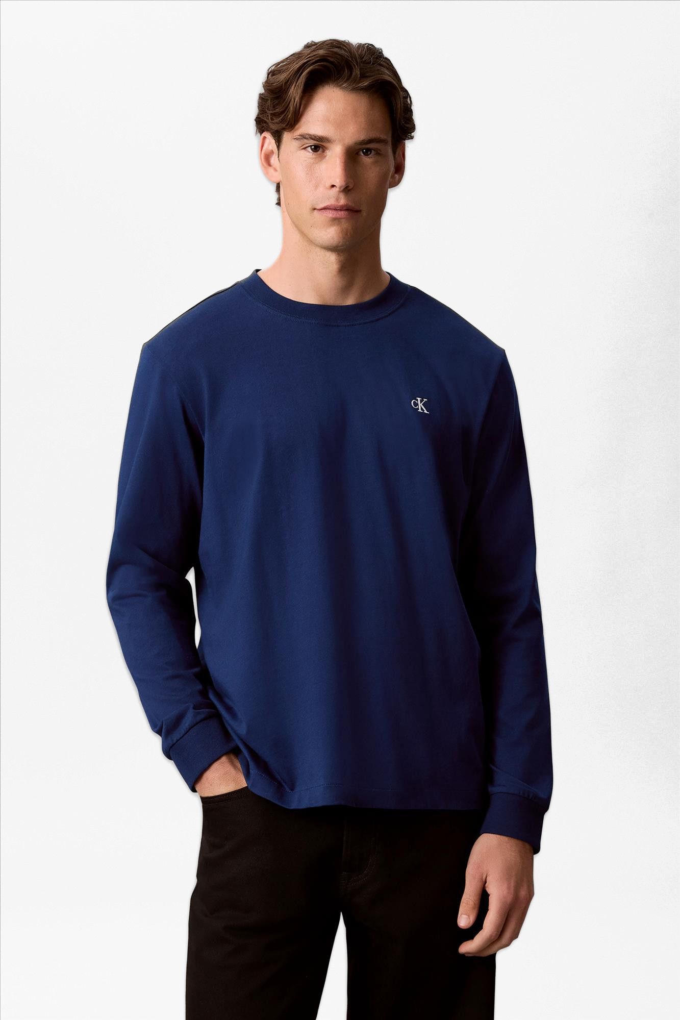 Calvin Klein Jeans - Blauwe Easy Monogram longsleeve
