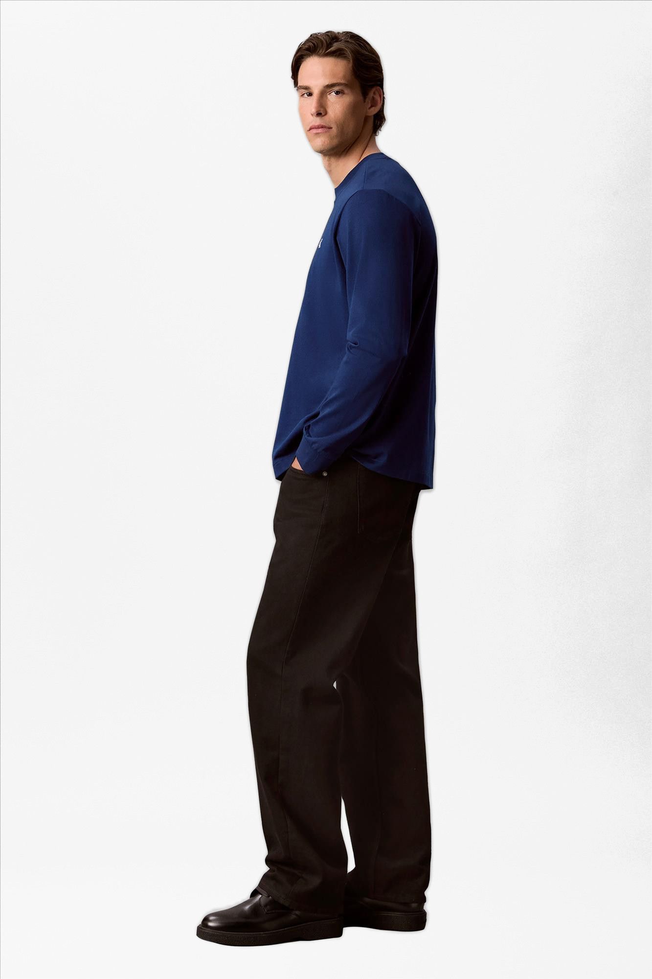 Calvin Klein Jeans - Blauwe Easy Monogram longsleeve