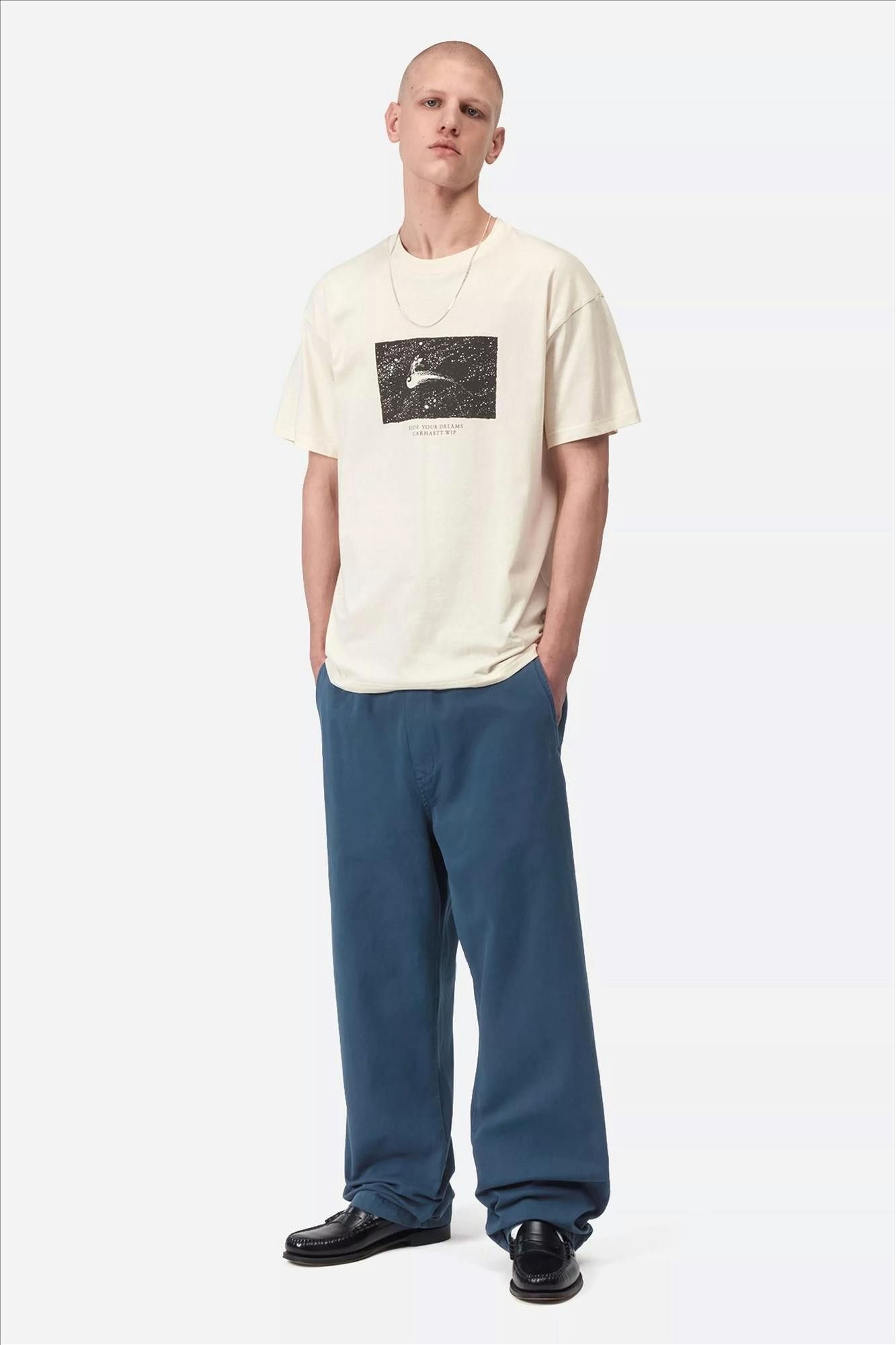 Carhartt WIP - Blauwe Floyde relaxed broek