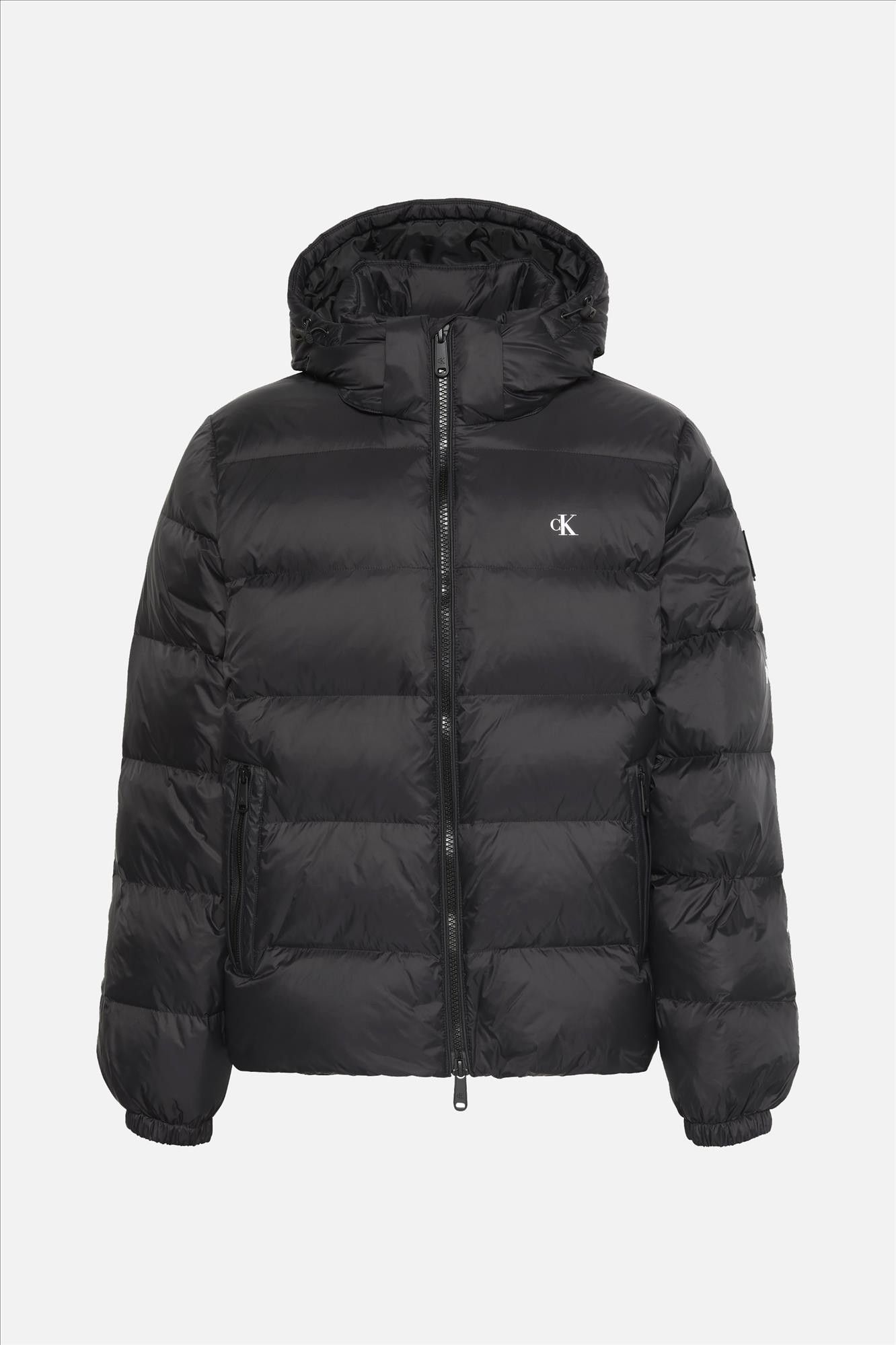 Calvin Klein Jeans - Zwarte Zip Off Hood pufferjas