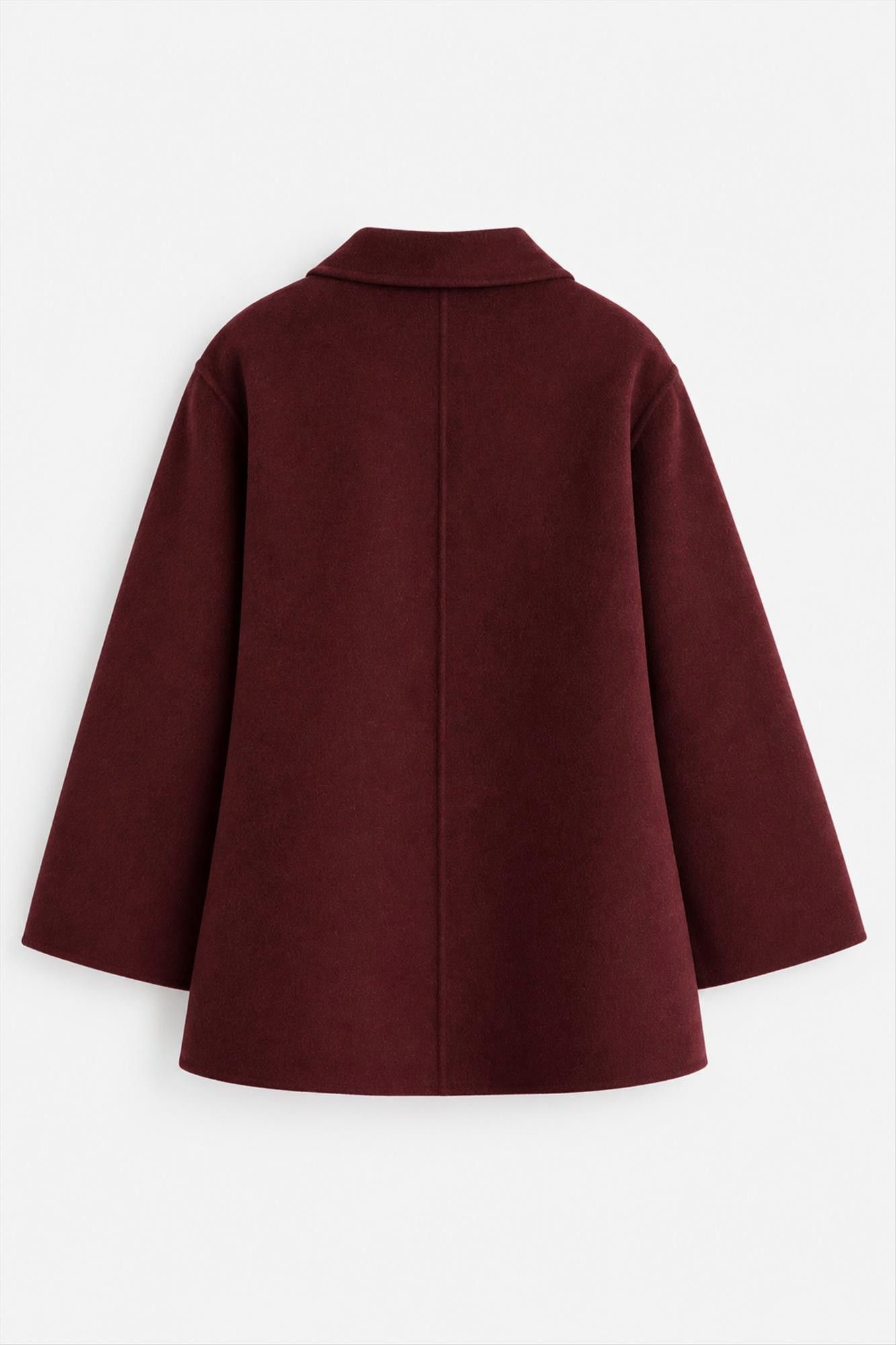 YERSE - Donkerbordeaux Mapi mantel