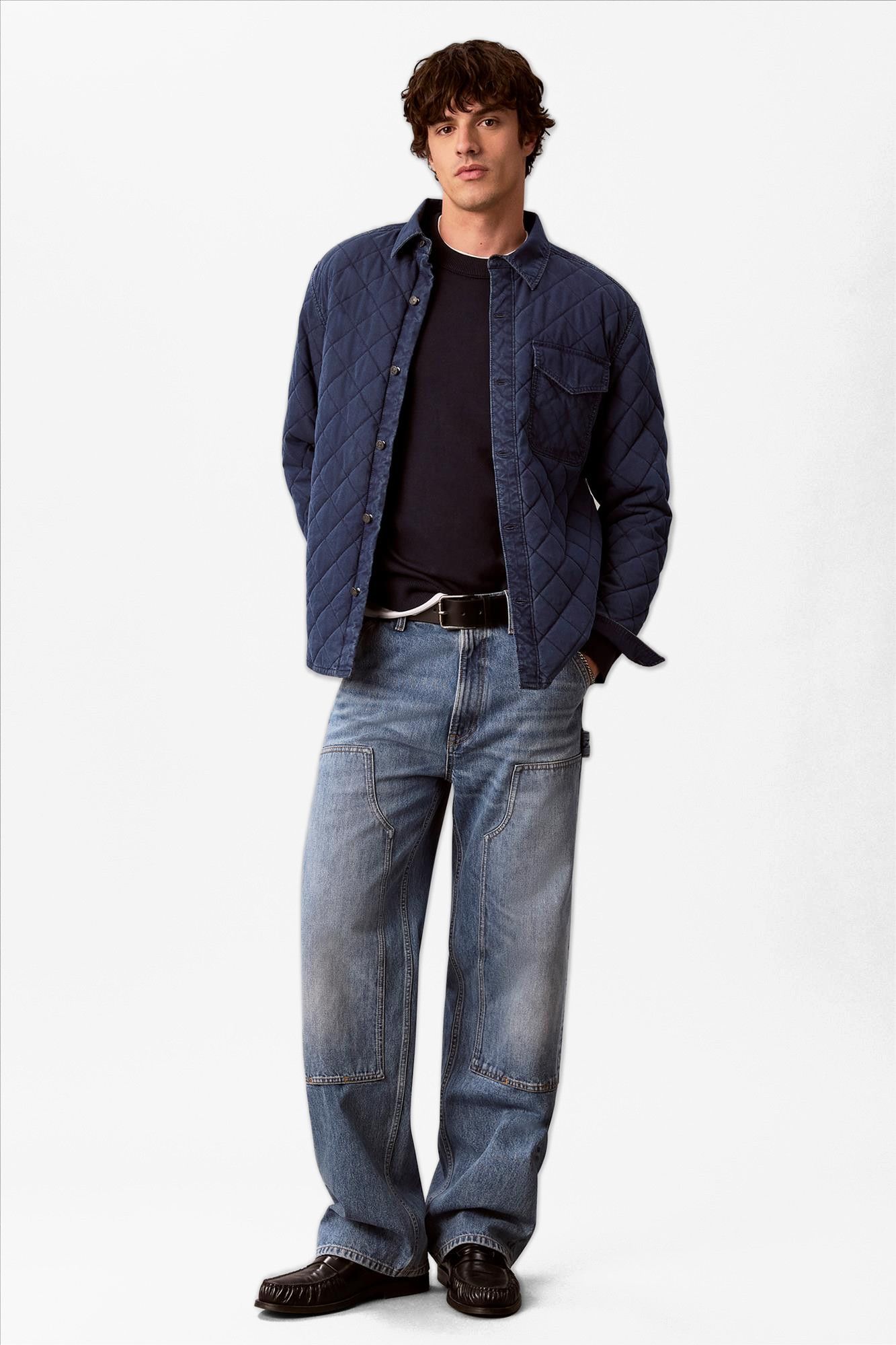 Calvin Klein Jeans - Donkerblauwe Quilted overhemdjas