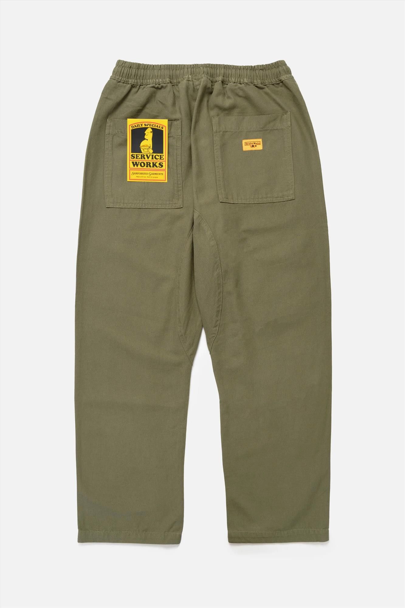 Service Works - Groene Classic Chef broek