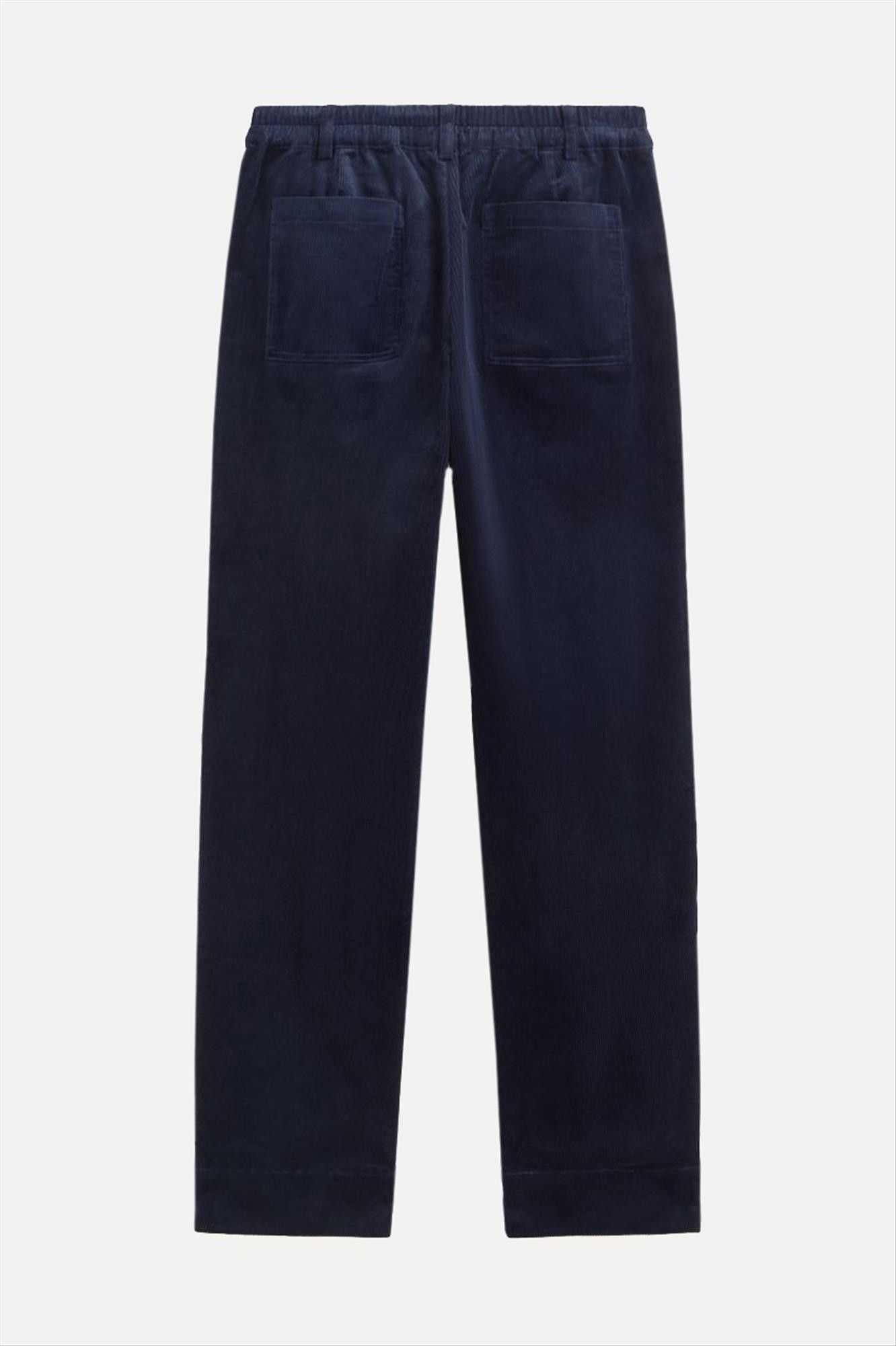 YERSE - Donkerblauwe Kendall Corduroy broek