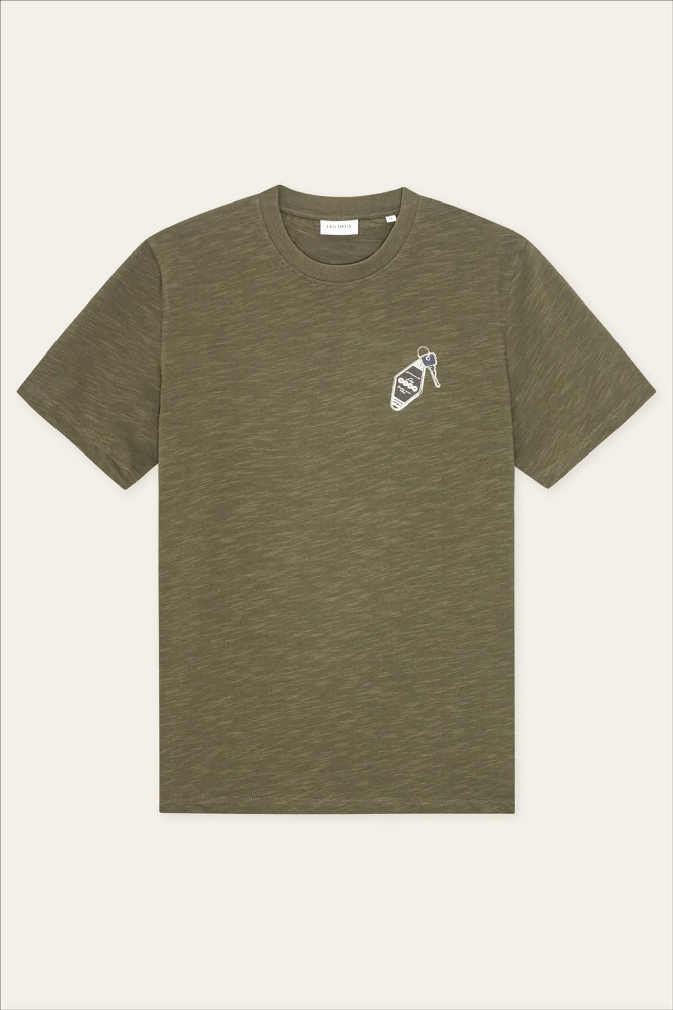 LES DEUX  - Olijfgroene Ben Troy T-shirt