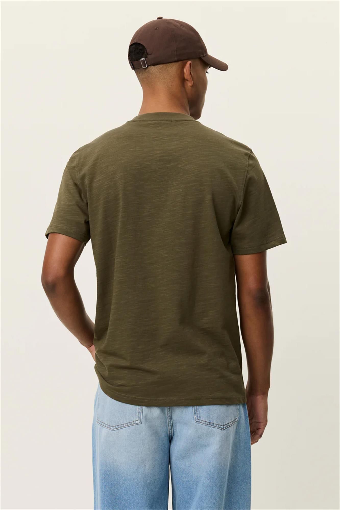 LES DEUX  - Olijfgroene Ben Troy T-shirt