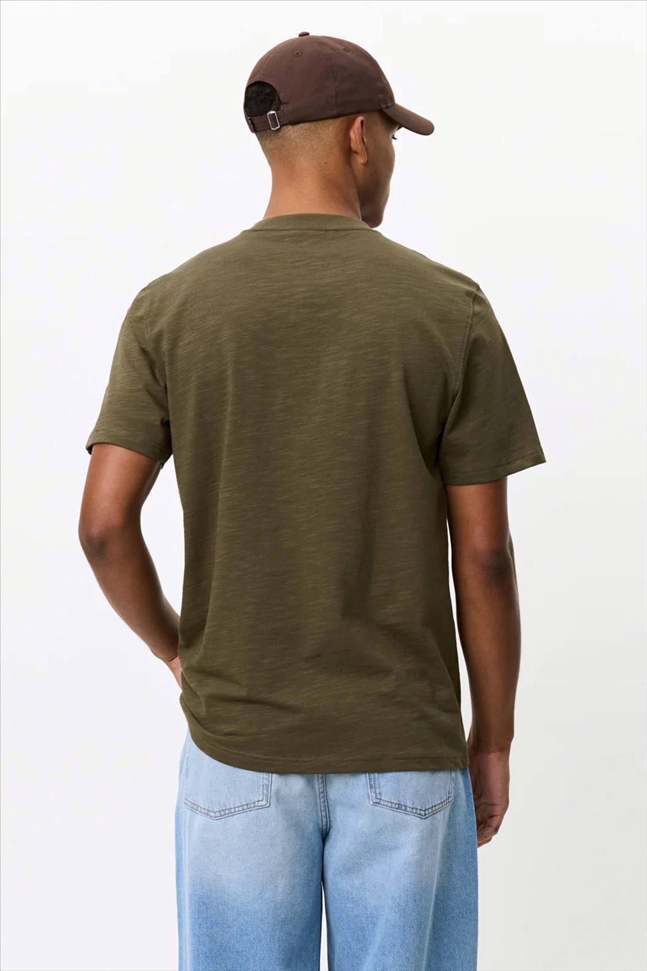 LES DEUX  - Olijfgroene Ben Troy T-shirt