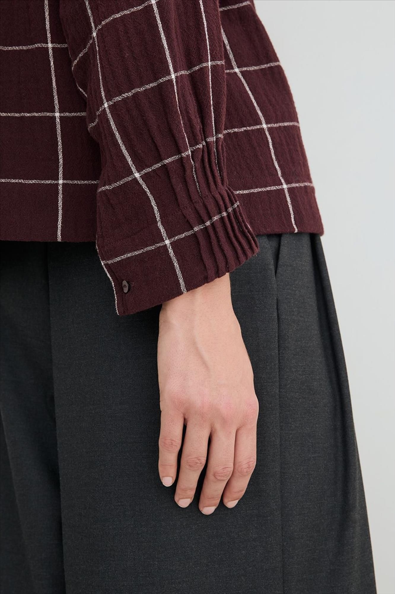 YERSE - Donkerpaarse Freddo blouse