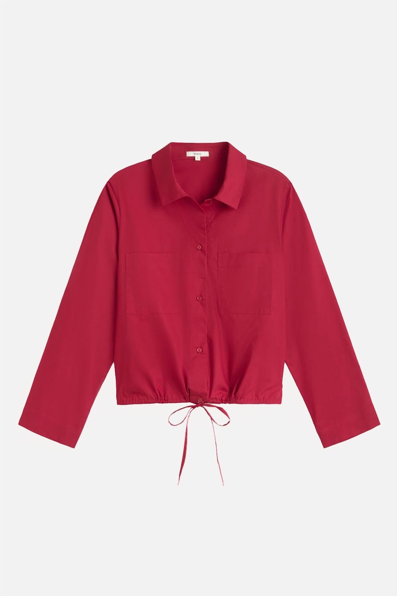 YERSE - Rode Poplin blouse