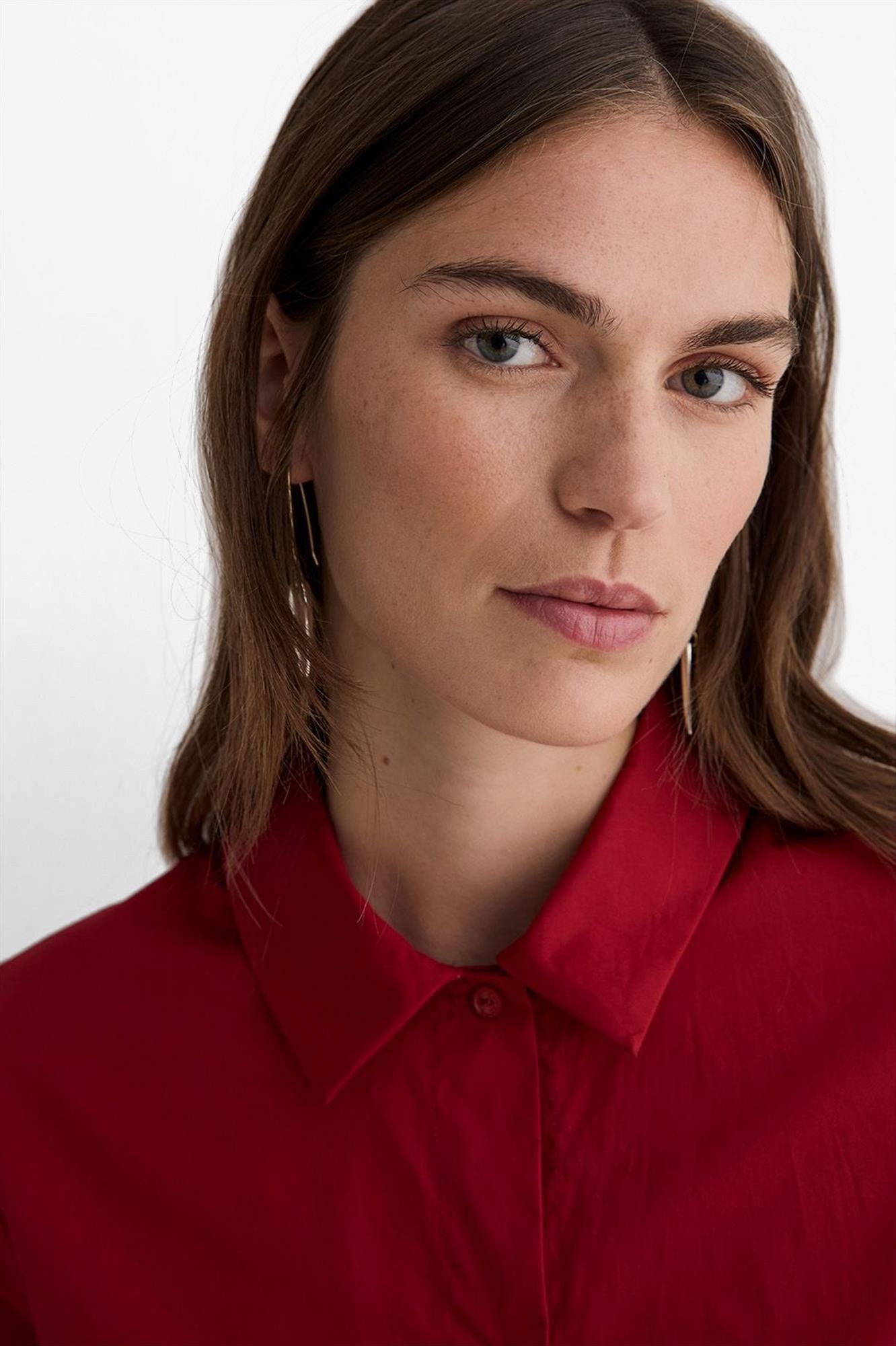 YERSE - Rode Poplin blouse