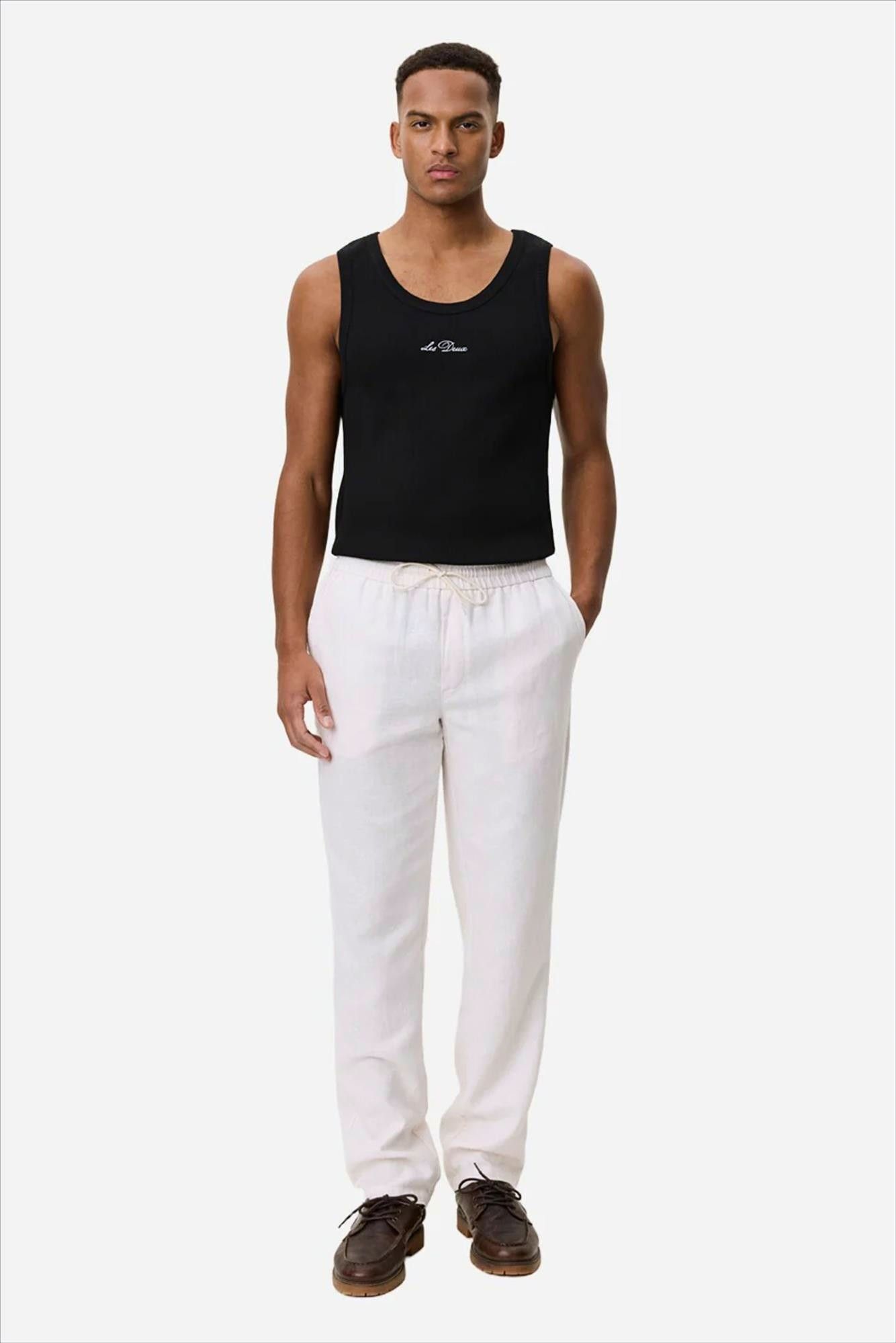LES DEUX  - Ecru Patrick Linen broek