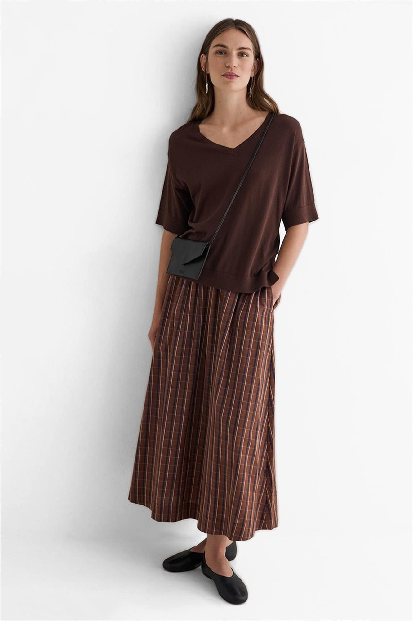 YERSE - Bruinoranje Poplin Checks rok