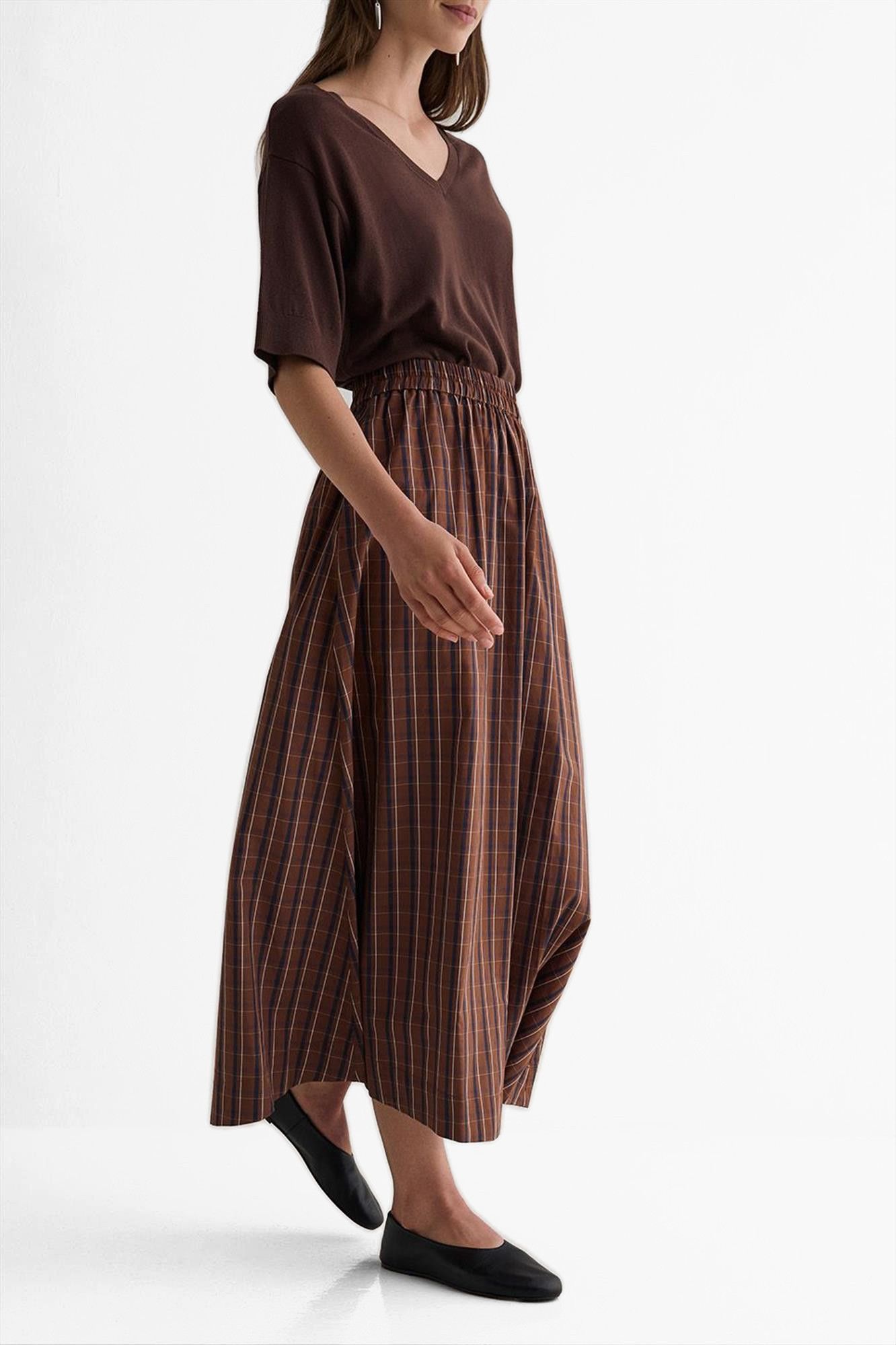 YERSE - Bruinoranje Poplin Checks rok