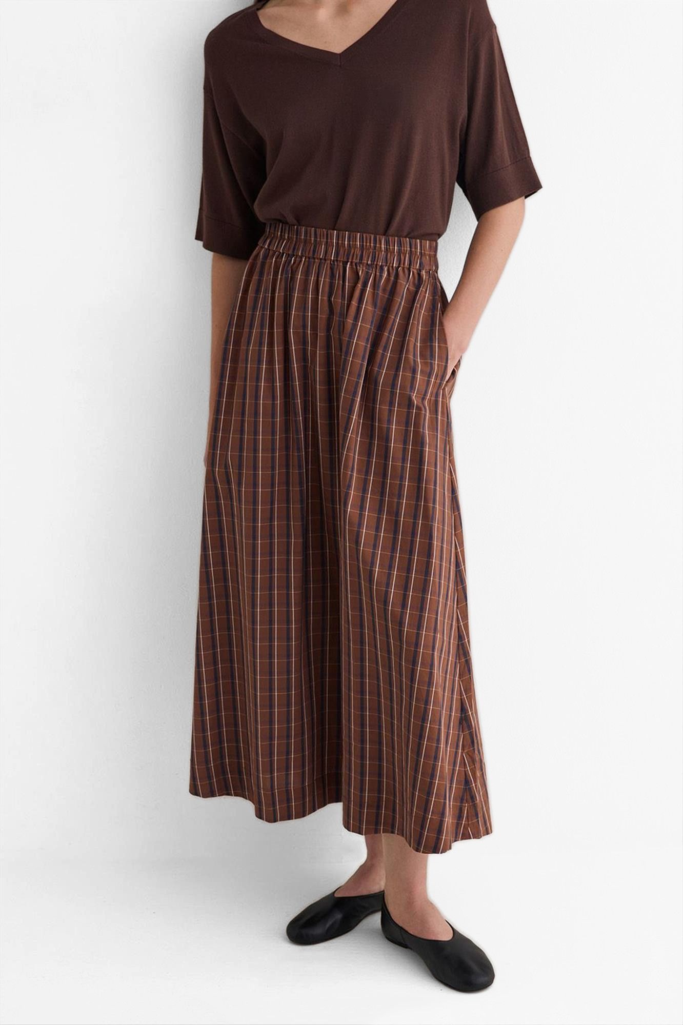 YERSE - Bruinoranje Poplin Checks rok