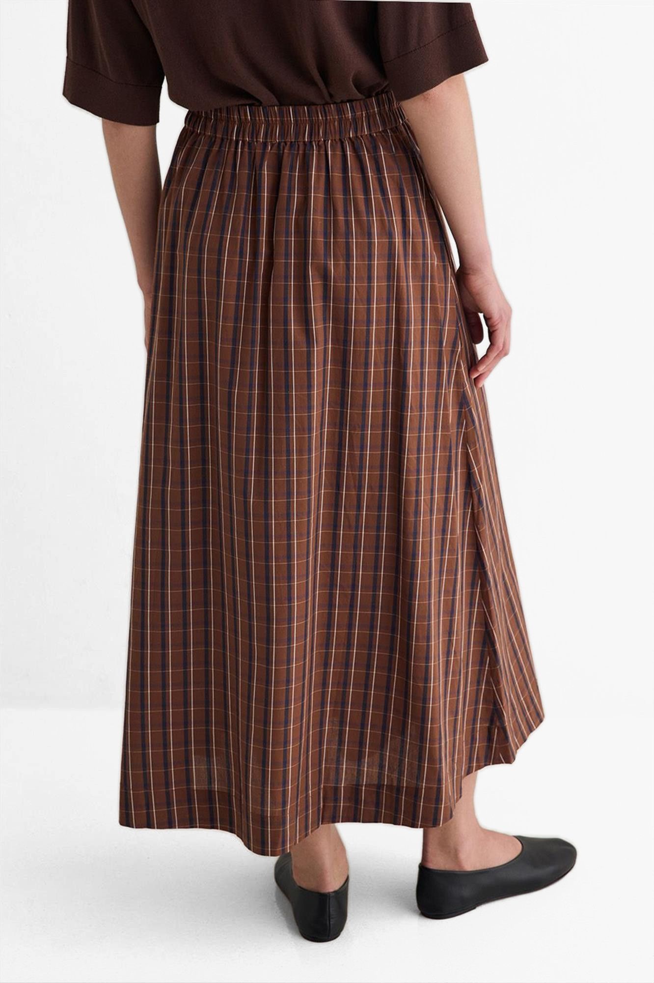 YERSE - Bruinoranje Poplin Checks rok