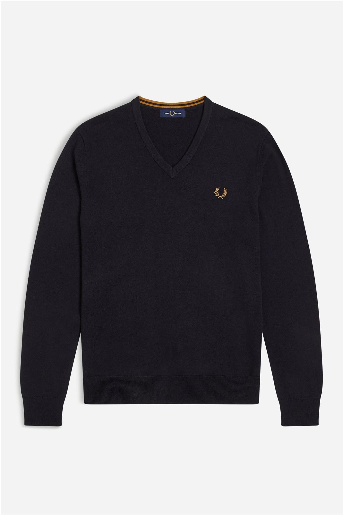 Fred Perry - Donkerblauwe Classic V trui