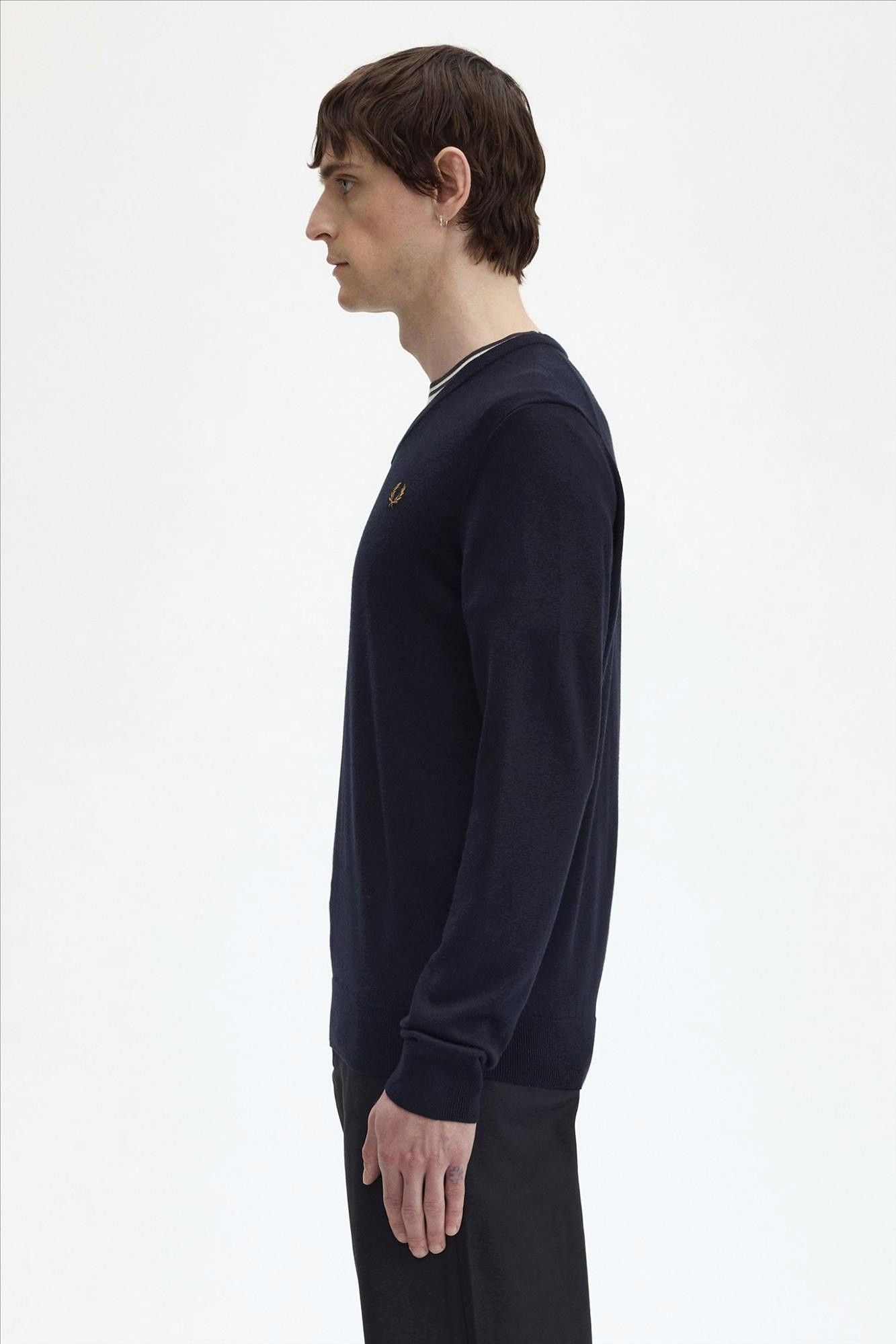 Fred Perry - Donkerblauwe Classic V trui