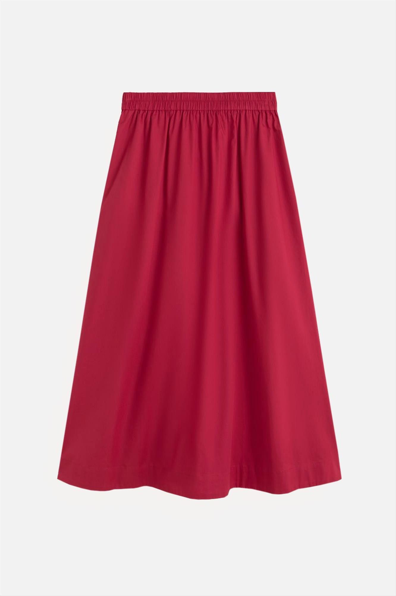 YERSE - Rode Poplin Midi rok
