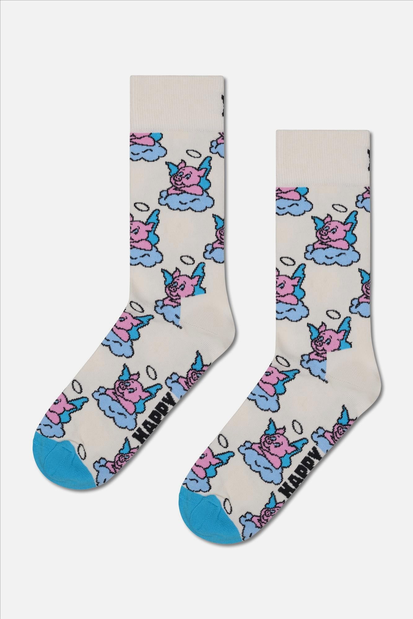 Happy Socks - Witte 2-pack Good Bad Pig sokken, maat: 36-40