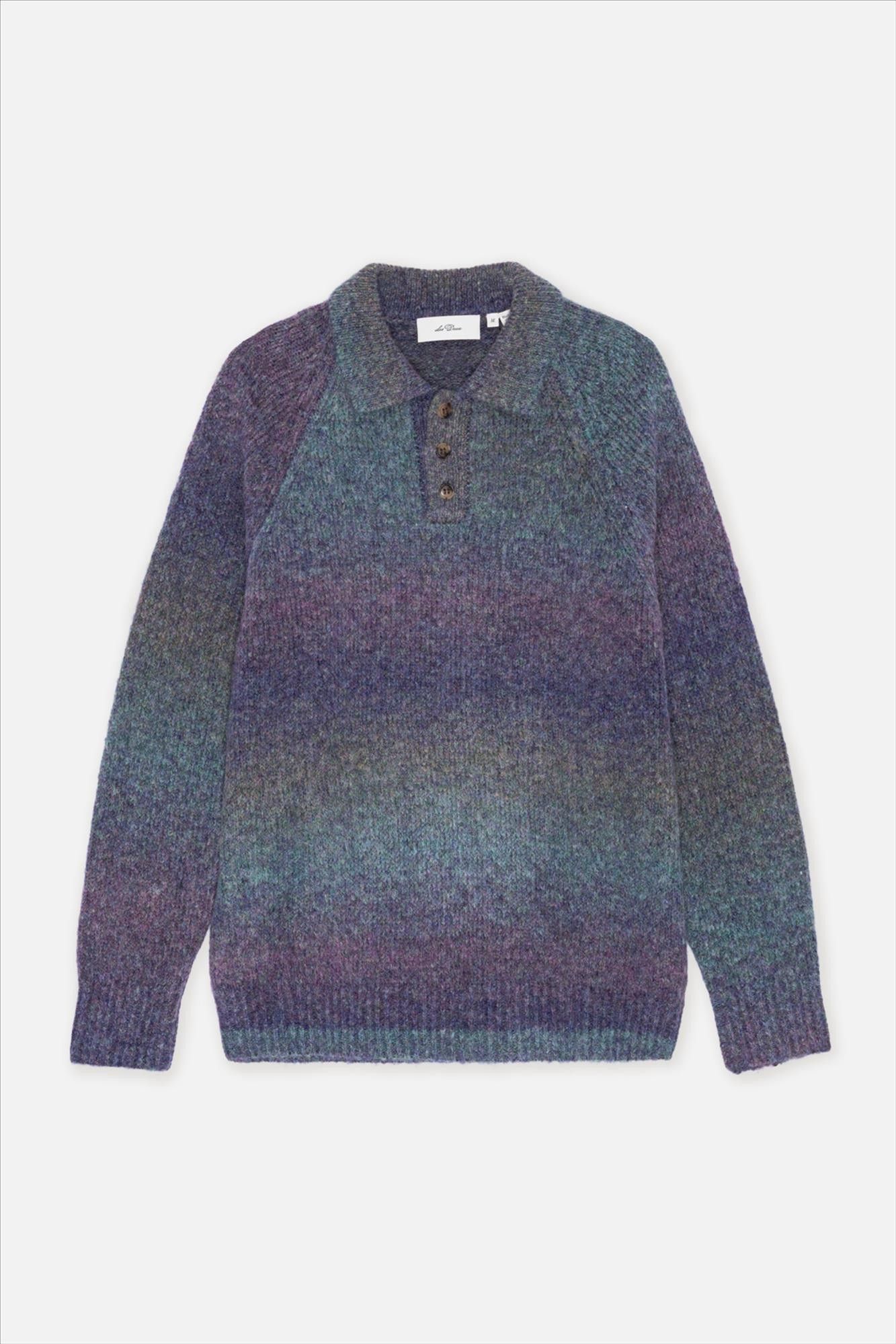 LES DEUX  - Paarse Gradient Knitted polo