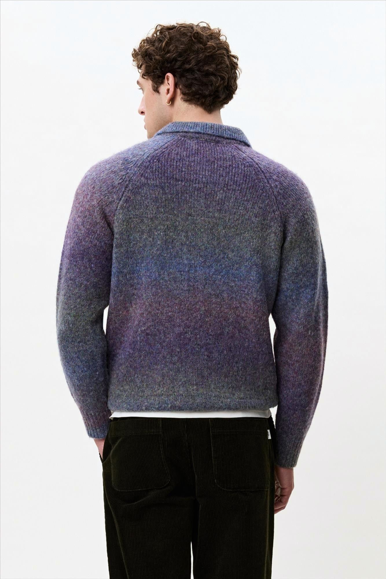 LES DEUX  - Paarse Gradient Knitted polo