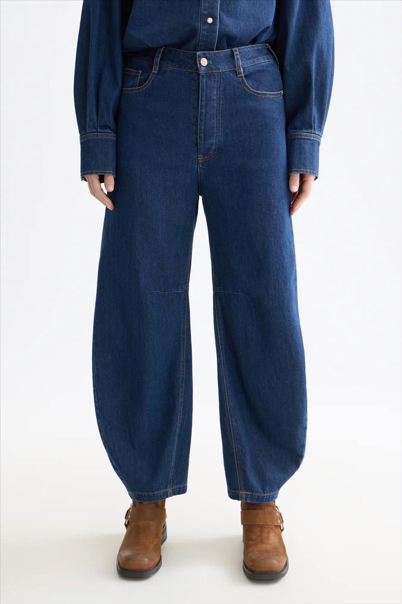 Scotch & Soda - Donkerblauwe The Loop barrel jeans