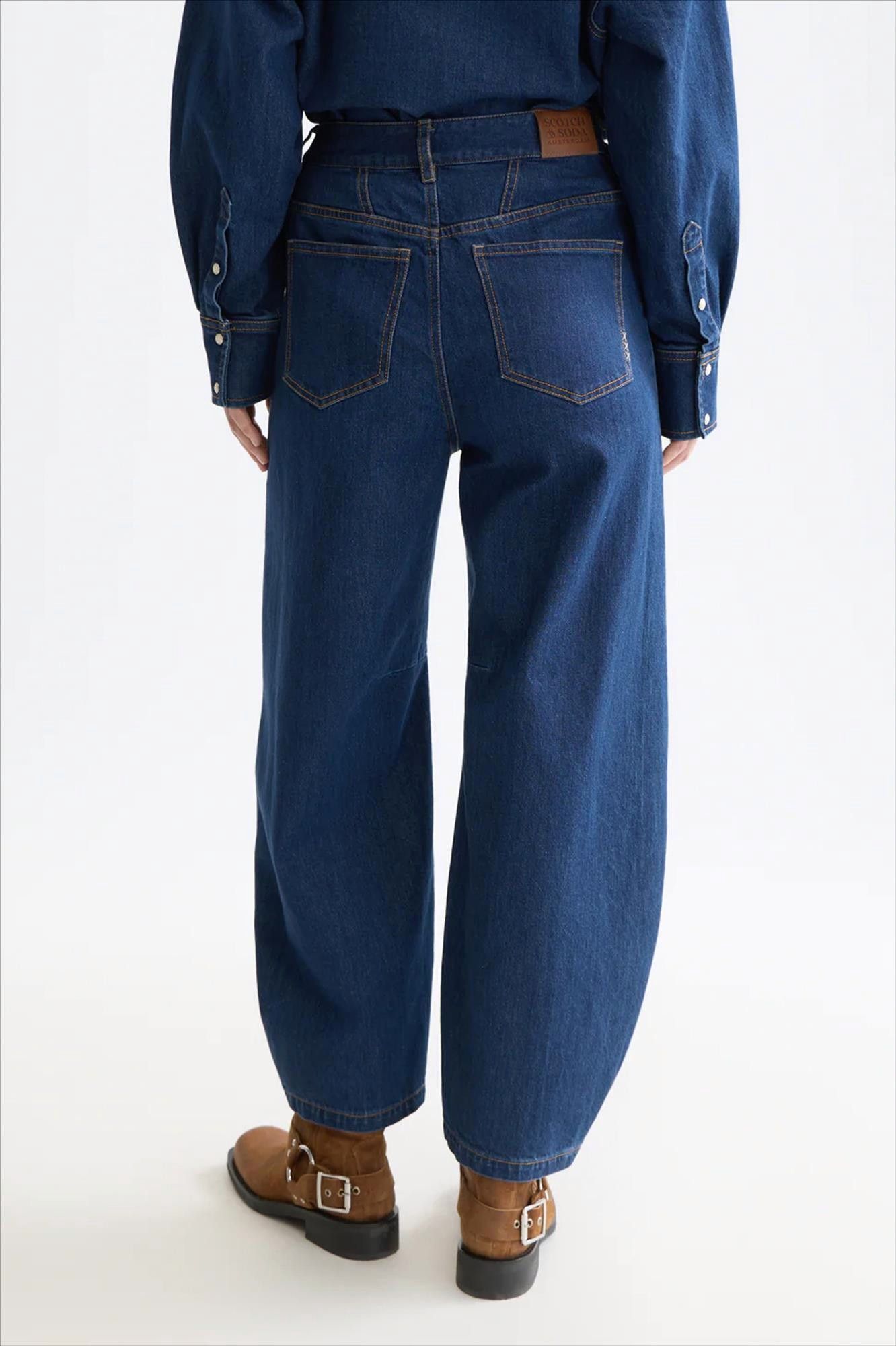 Scotch & Soda - Donkerblauwe The Loop barrel jeans