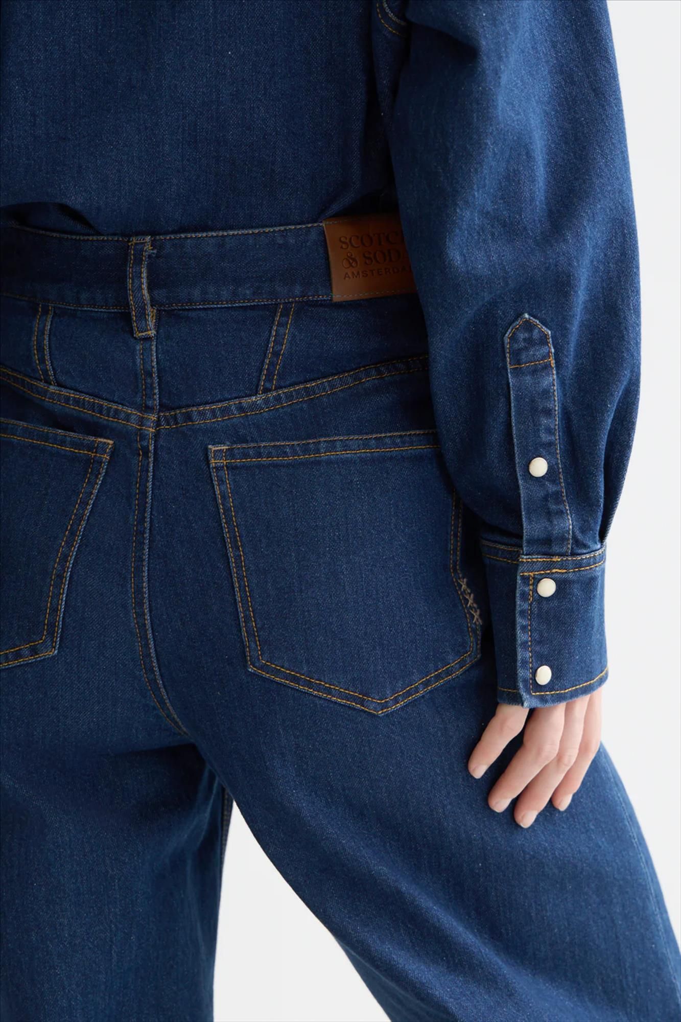 Scotch & Soda - Donkerblauwe The Loop barrel jeans
