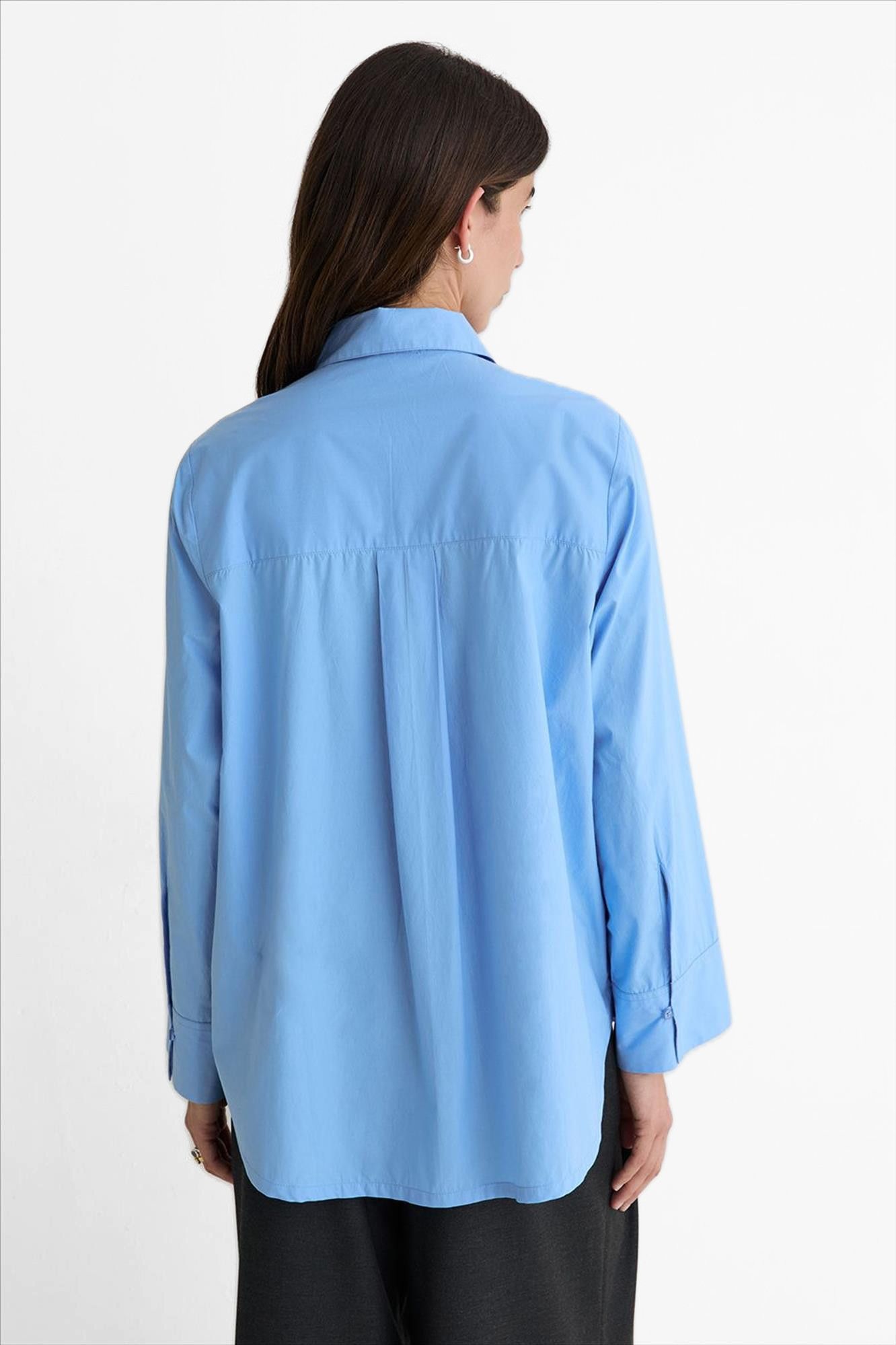 YERSE - Lichtblauwe Bob blouse