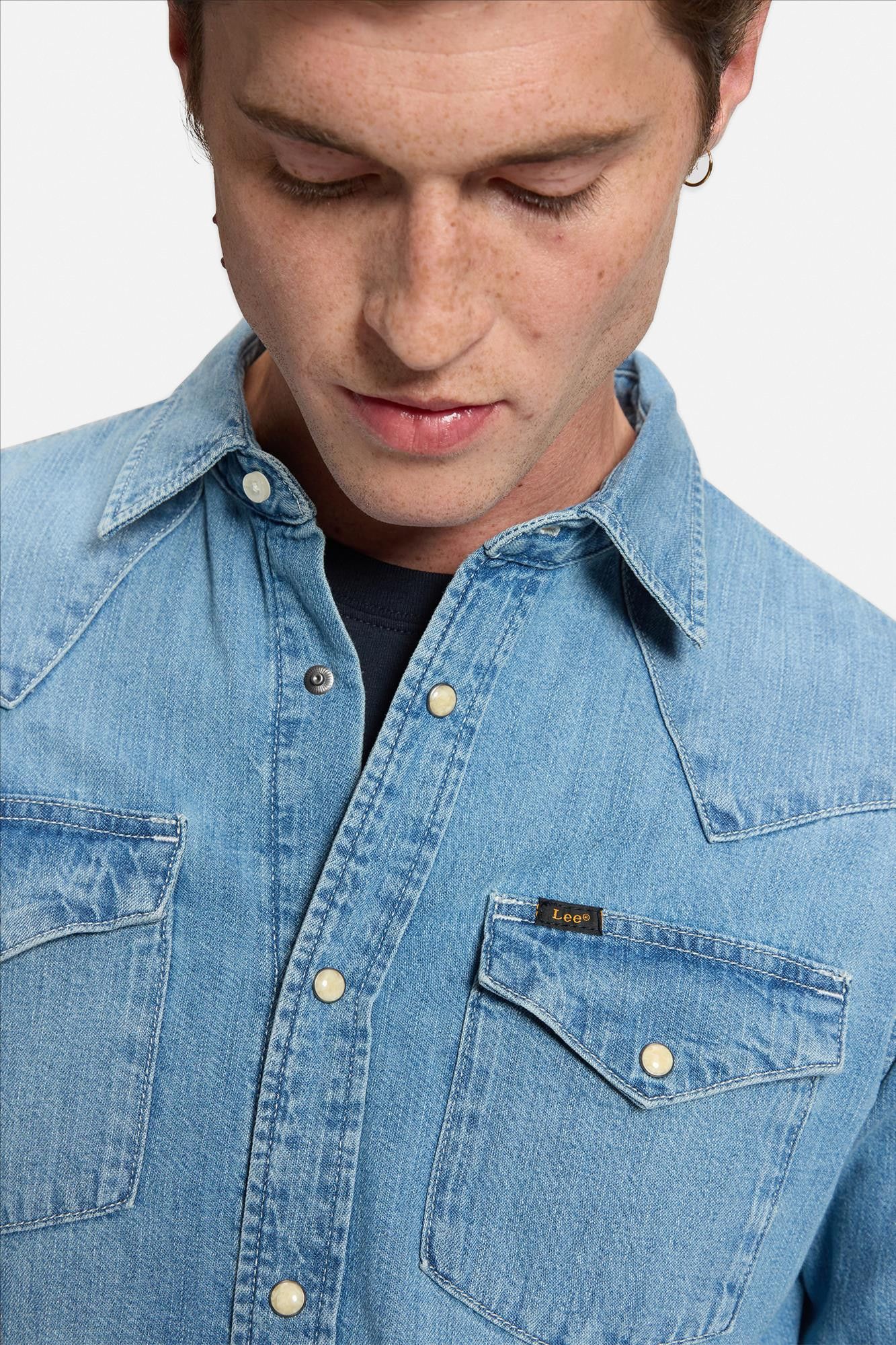 Lee - Lichtblauw Western jeanshemd