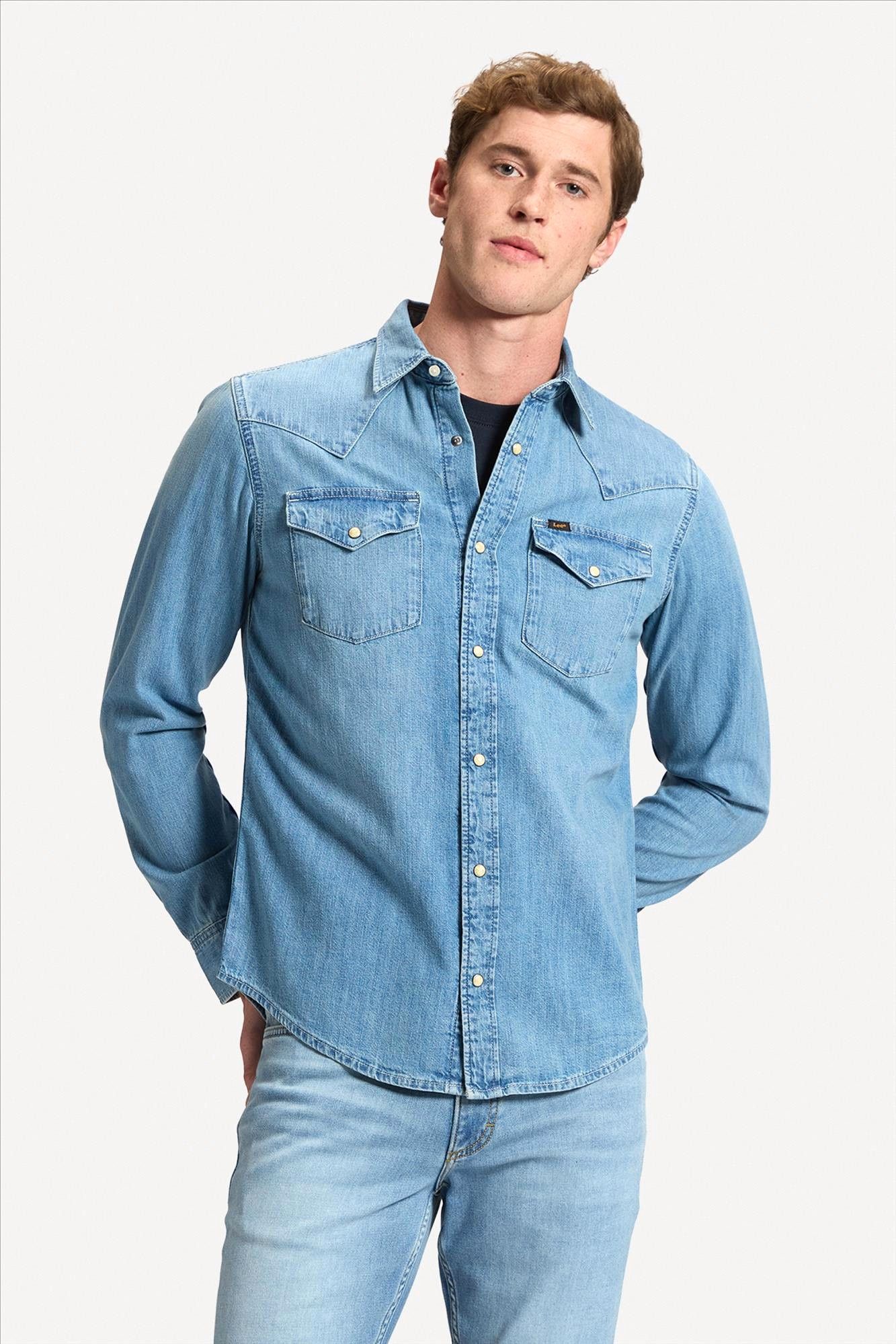 Lee - Lichtblauw Western jeanshemd