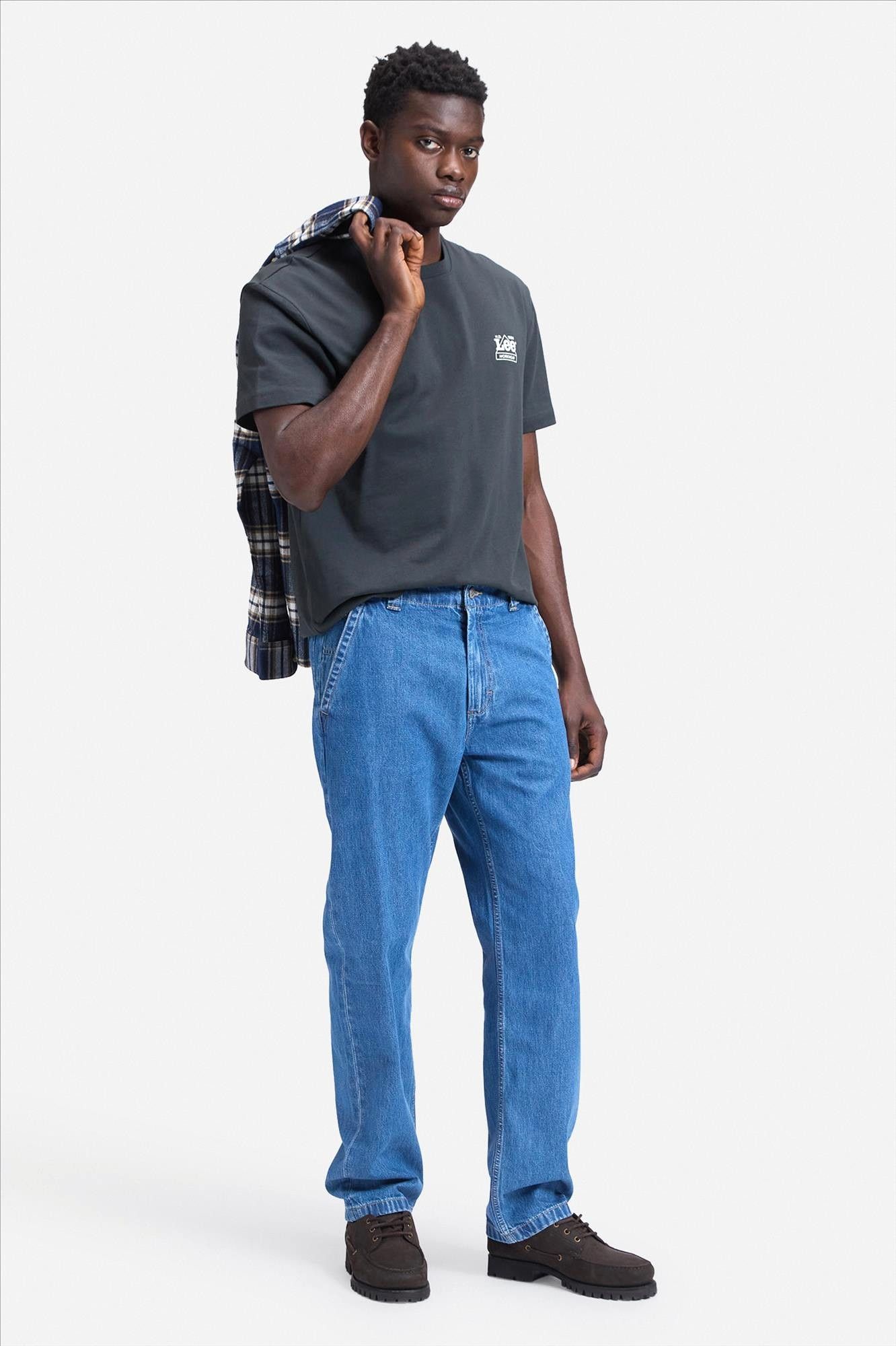 Lee - Blauwe Workwear loose chino jeans