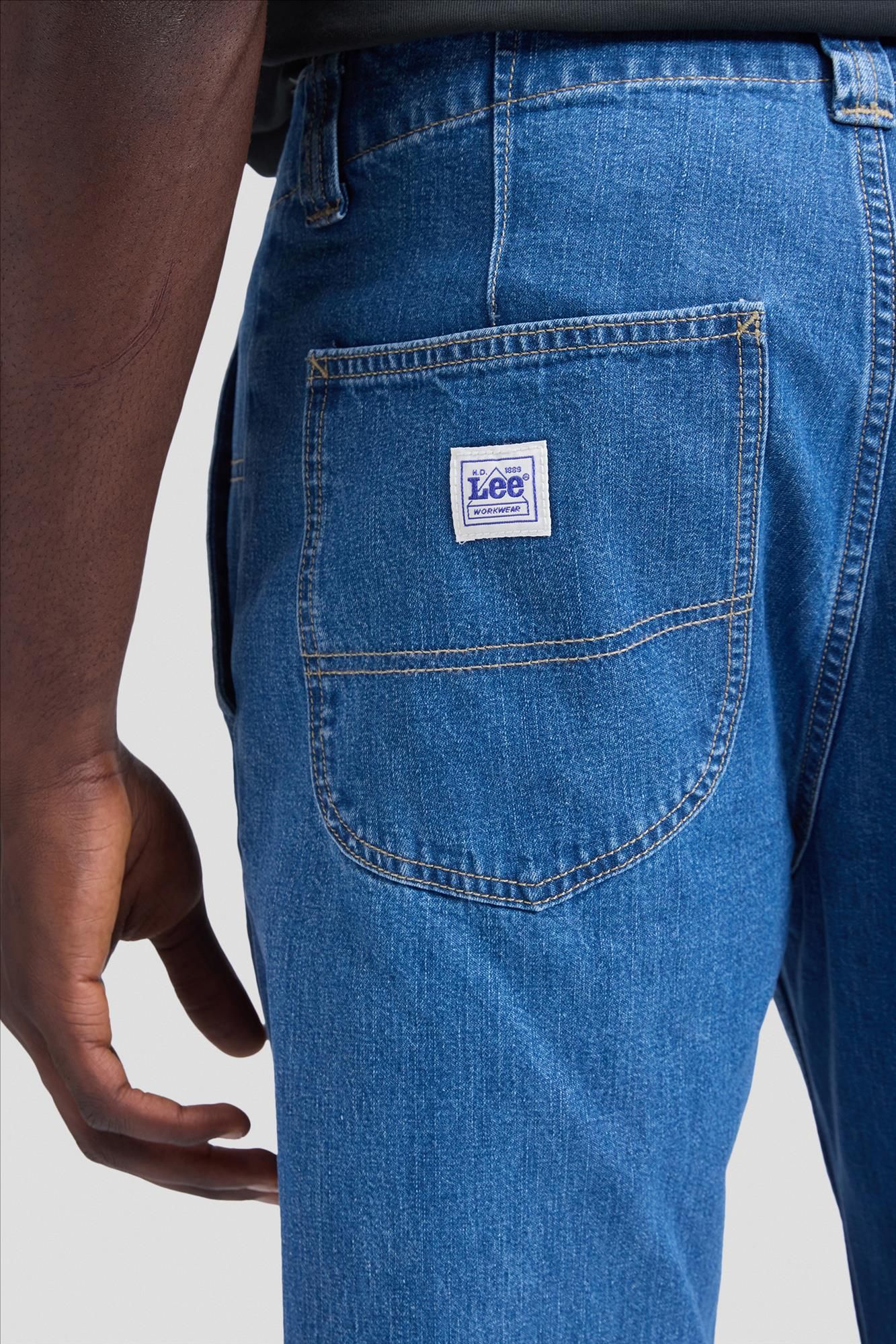 Lee - Blauwe Workwear loose chino jeans