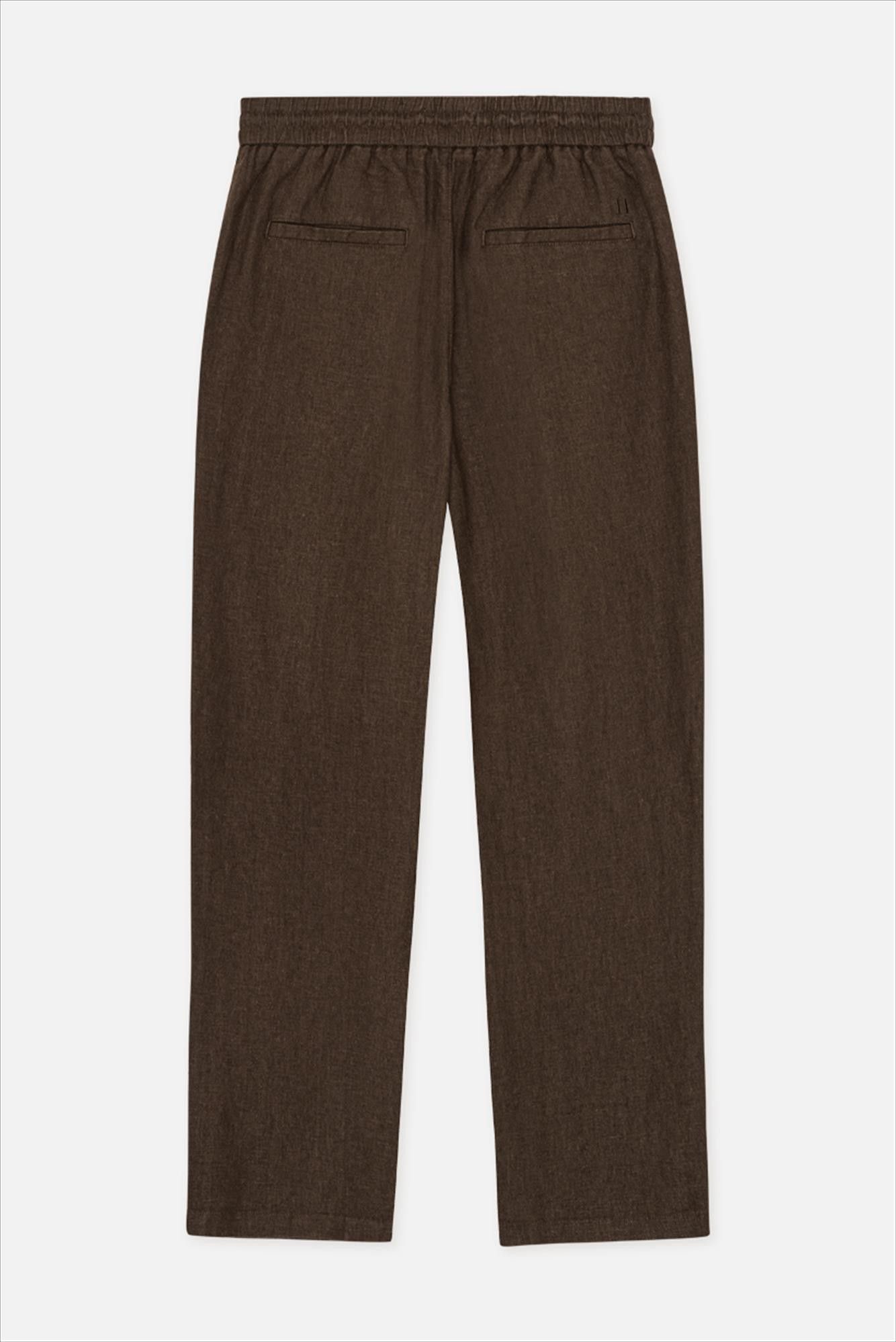 LES DEUX  - Donkerbruine Patrick Linen broek
