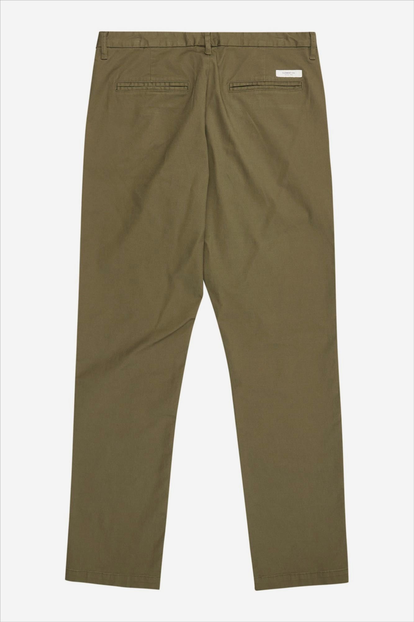 Element - Olijfgroene Regular Twill chino