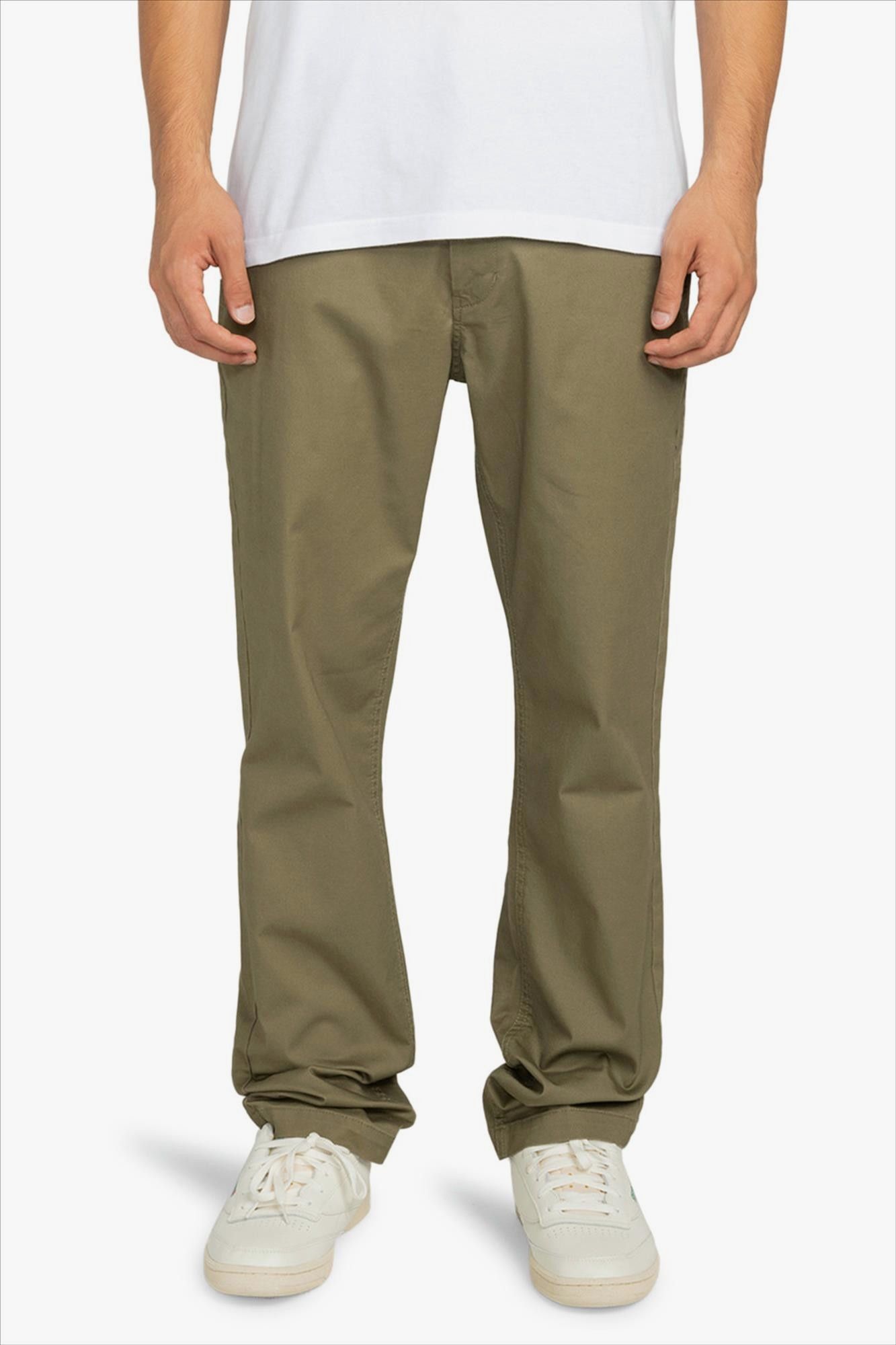 Element - Olijfgroene Regular Twill chino