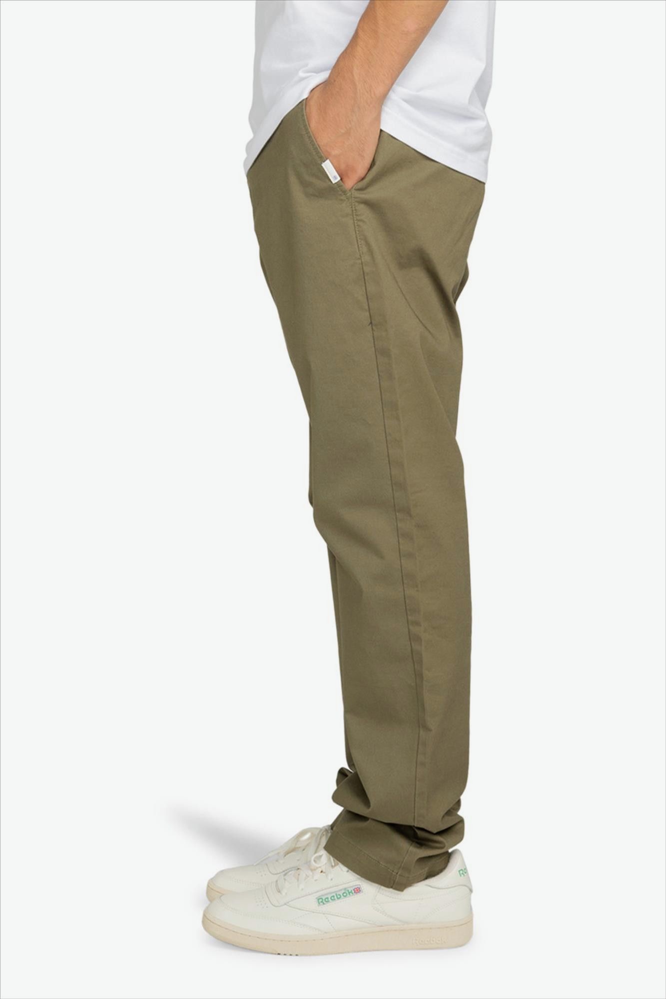 Element - Olijfgroene Regular Twill chino