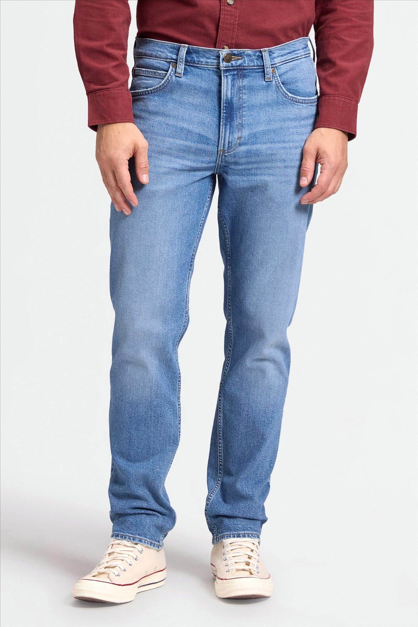 Lee - Blauwe David regular tapered jeans