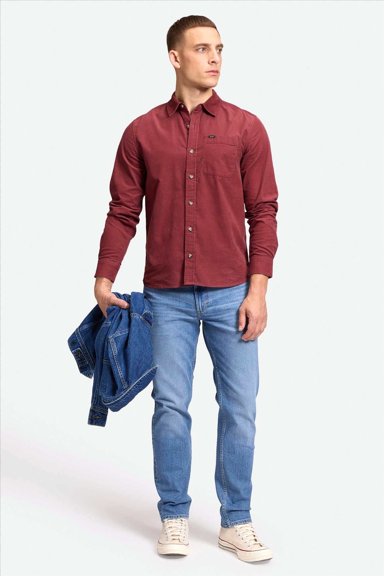 Lee - Blauwe David regular tapered jeans